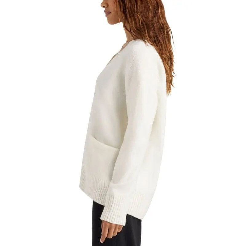Splendid Splendid Women Snow White Soft Knit Relaxed Cardigan Size XL Size XL / US 12-14 / IT 48-50 - 4 Thumbnail