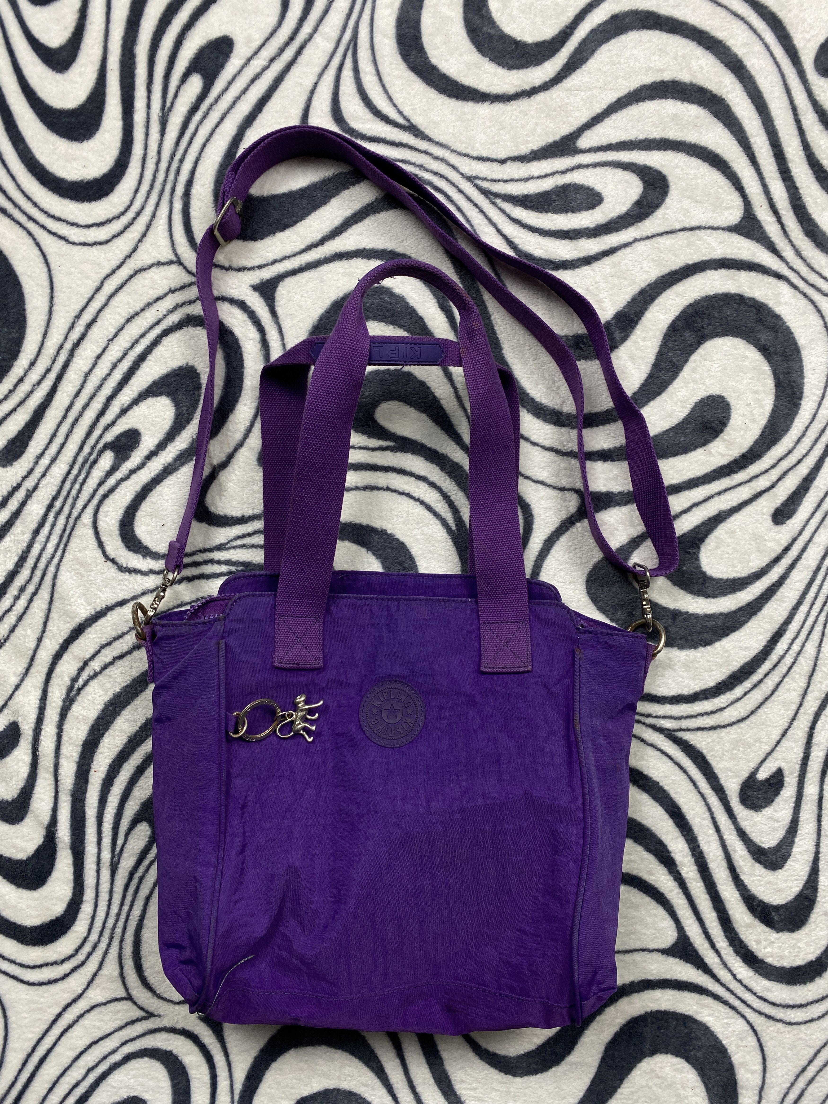 20471120 Kipling Vintage Nylon Shoulder Bag Y2K Handbag Size ONE SIZE - 1 Thumbnail