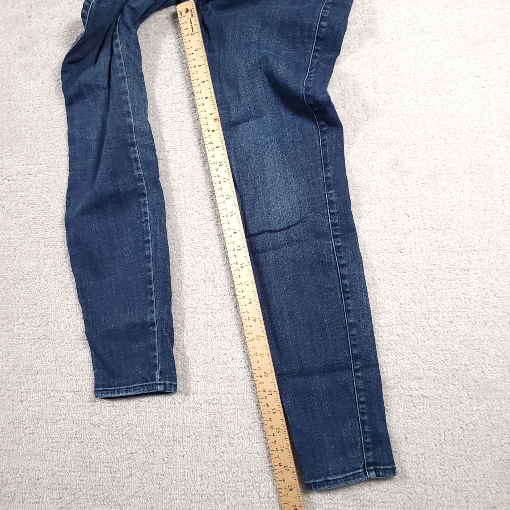 Denime a.n.a Jeans Skinny Leg Stretch Denim Low Rise 29 Women's Jeans Slim 5-Pocket Blue Moderate Wash Size 29" - 7 Thumbnail