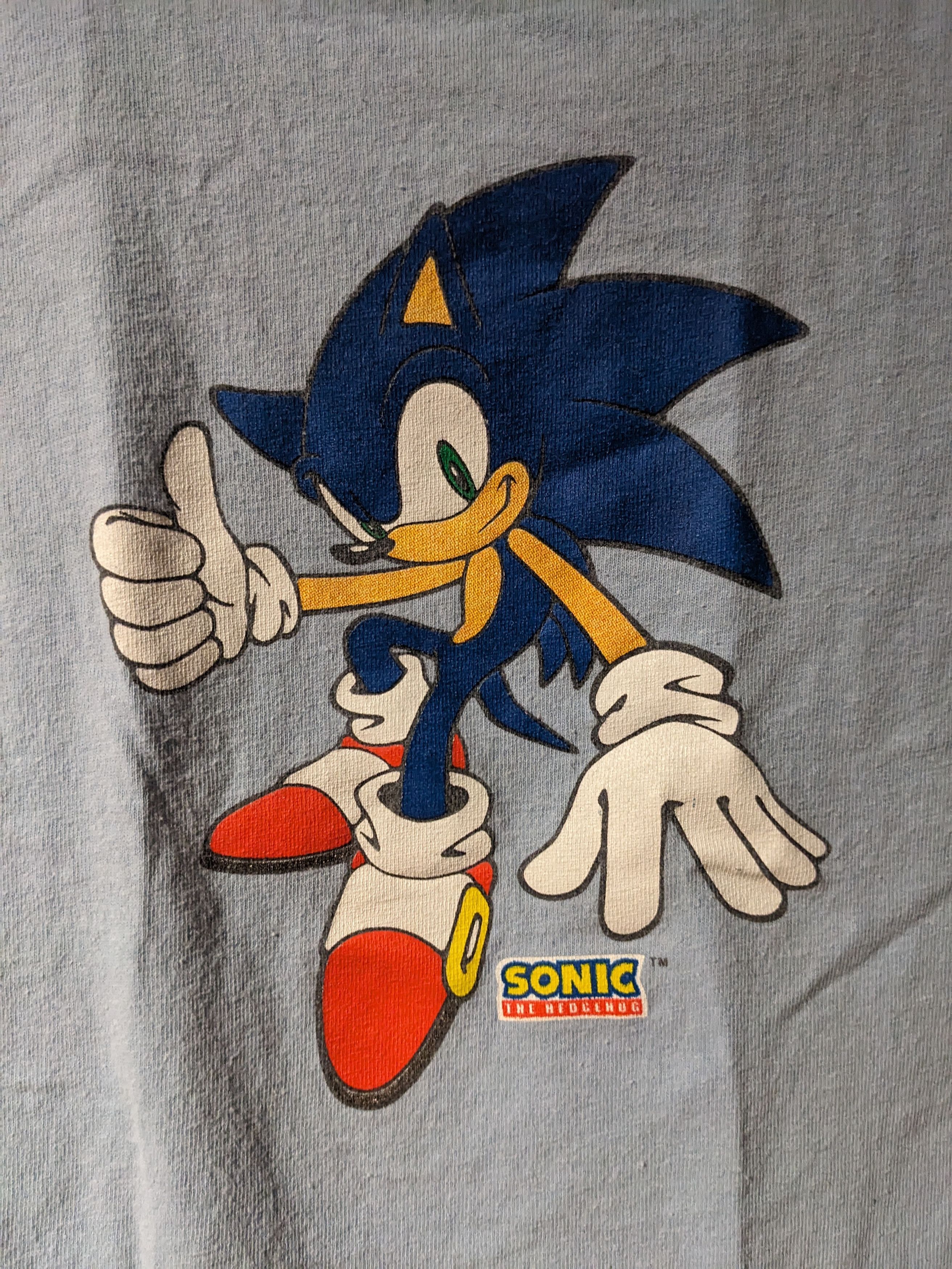 Gildan × Vintage Vintage Y2K Sonic the Hedgehog Center Logo Size 5/6 T-Shirt Size US M / EU 48-50 / 2 - 2 Thumbnail