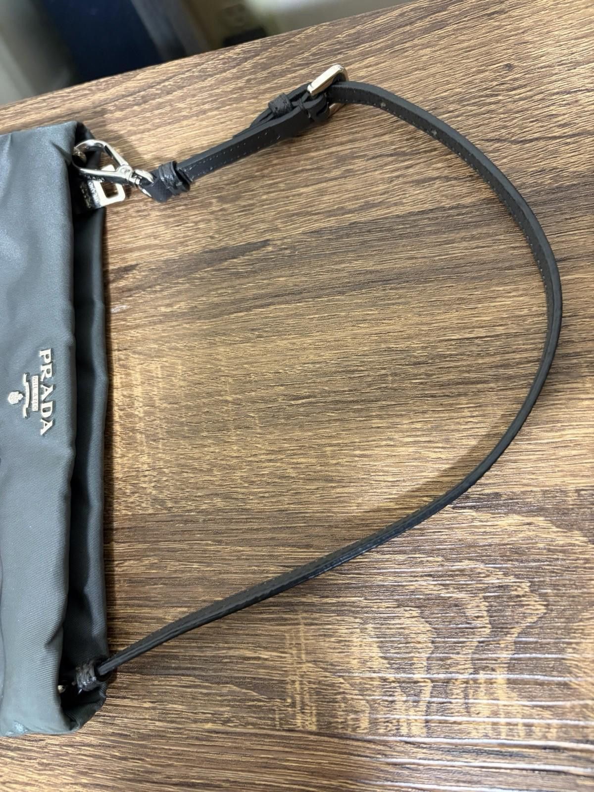 Prada Prada Tessuto Gray Nylon Tattoo Heart Gem Stud Shoulder Bag Size ONE SIZE - 5 Thumbnail