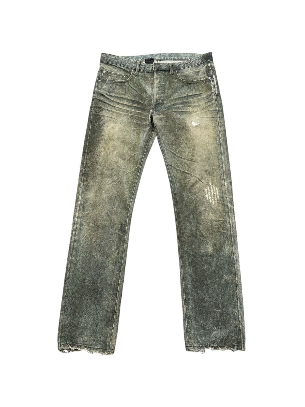 パンツ AW04\"dior homme\"clawmark denim Dior Homme Waxed Clawmark Denim — Middleman Store