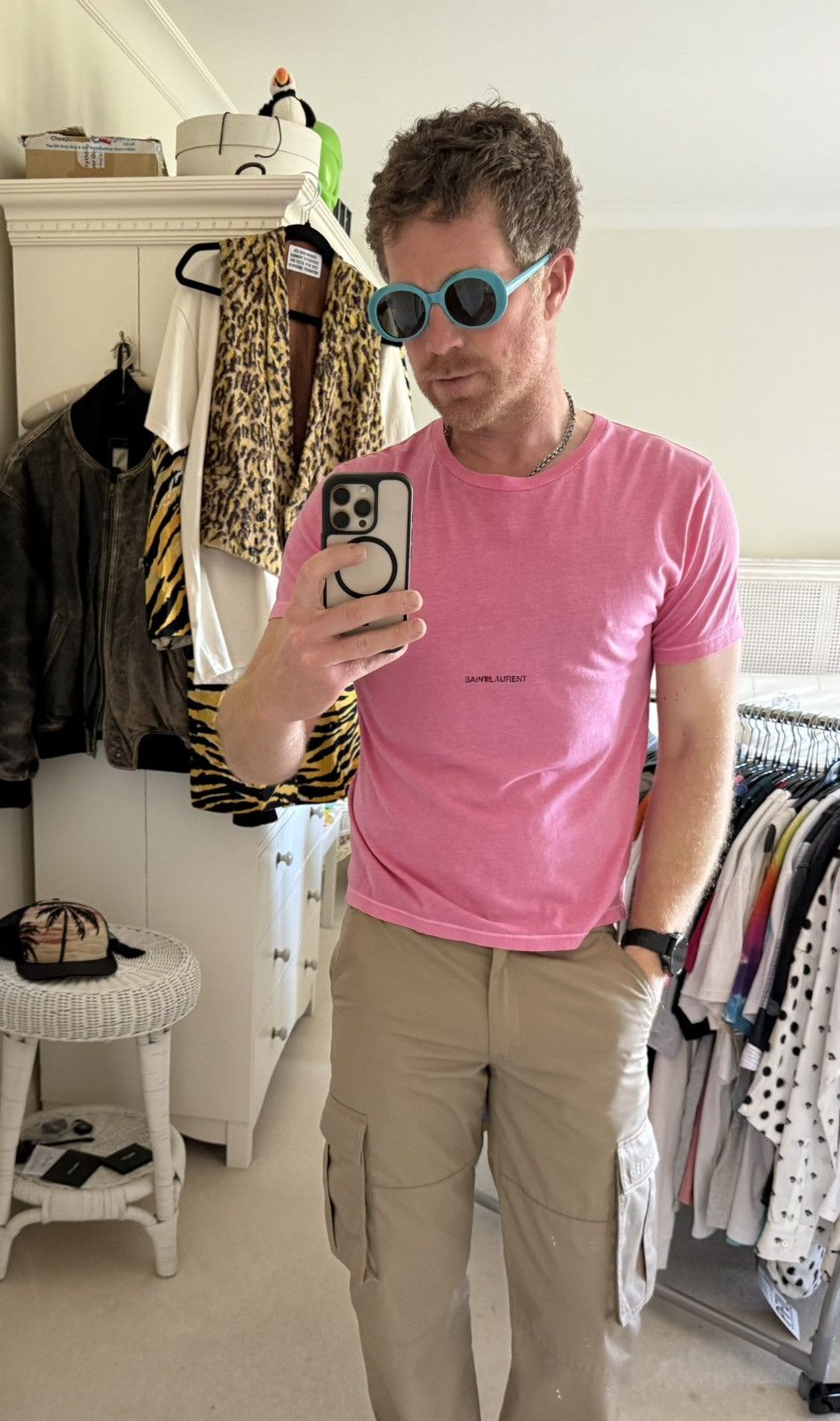Saint Laurent Paris $550 Saint Laurent Rive Gauche logo t shirt pink M grail Size US M / EU 48-50 / 2 - 3 Thumbnail