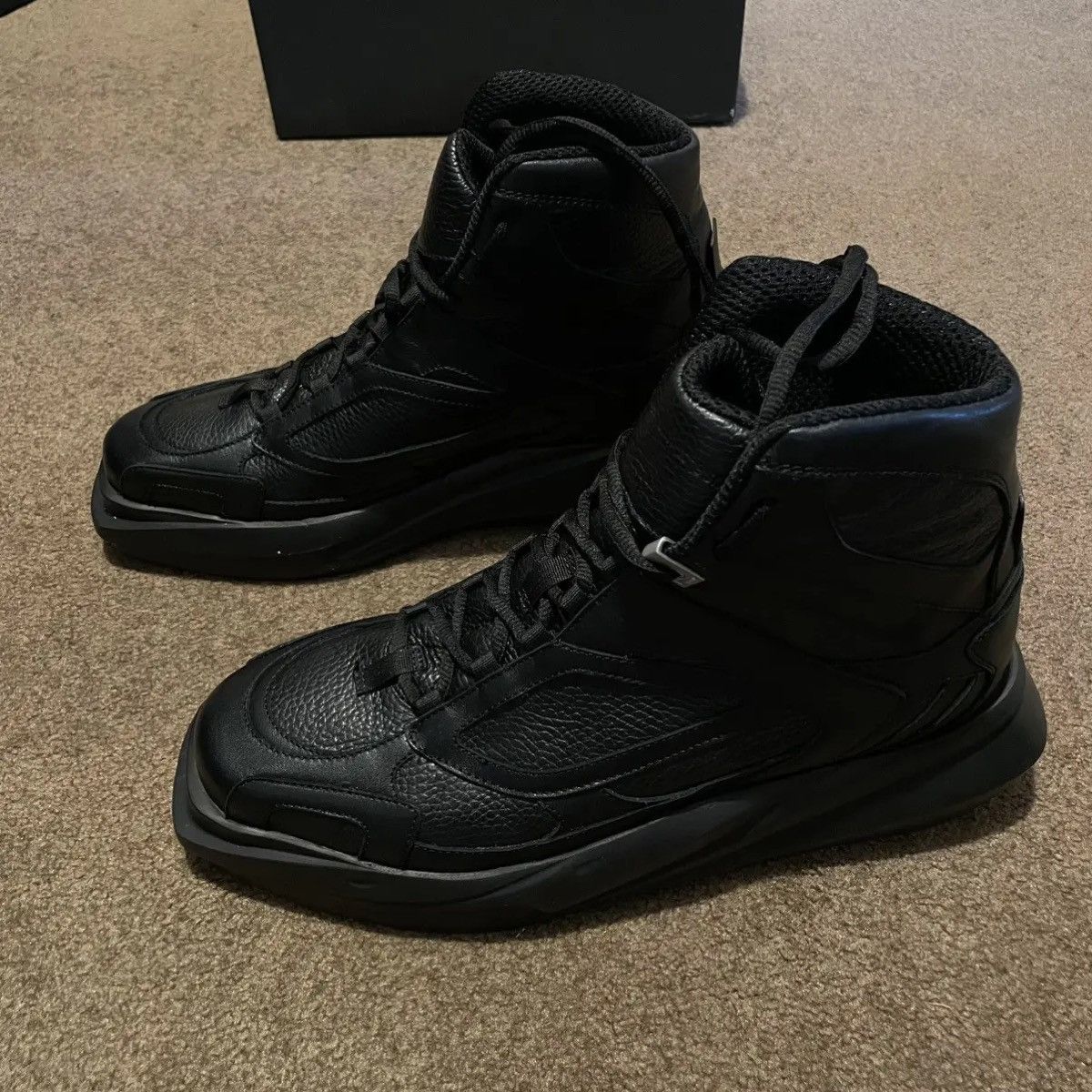 Pre-owned Alyx High-top Mono Hiking Sneaker In Black