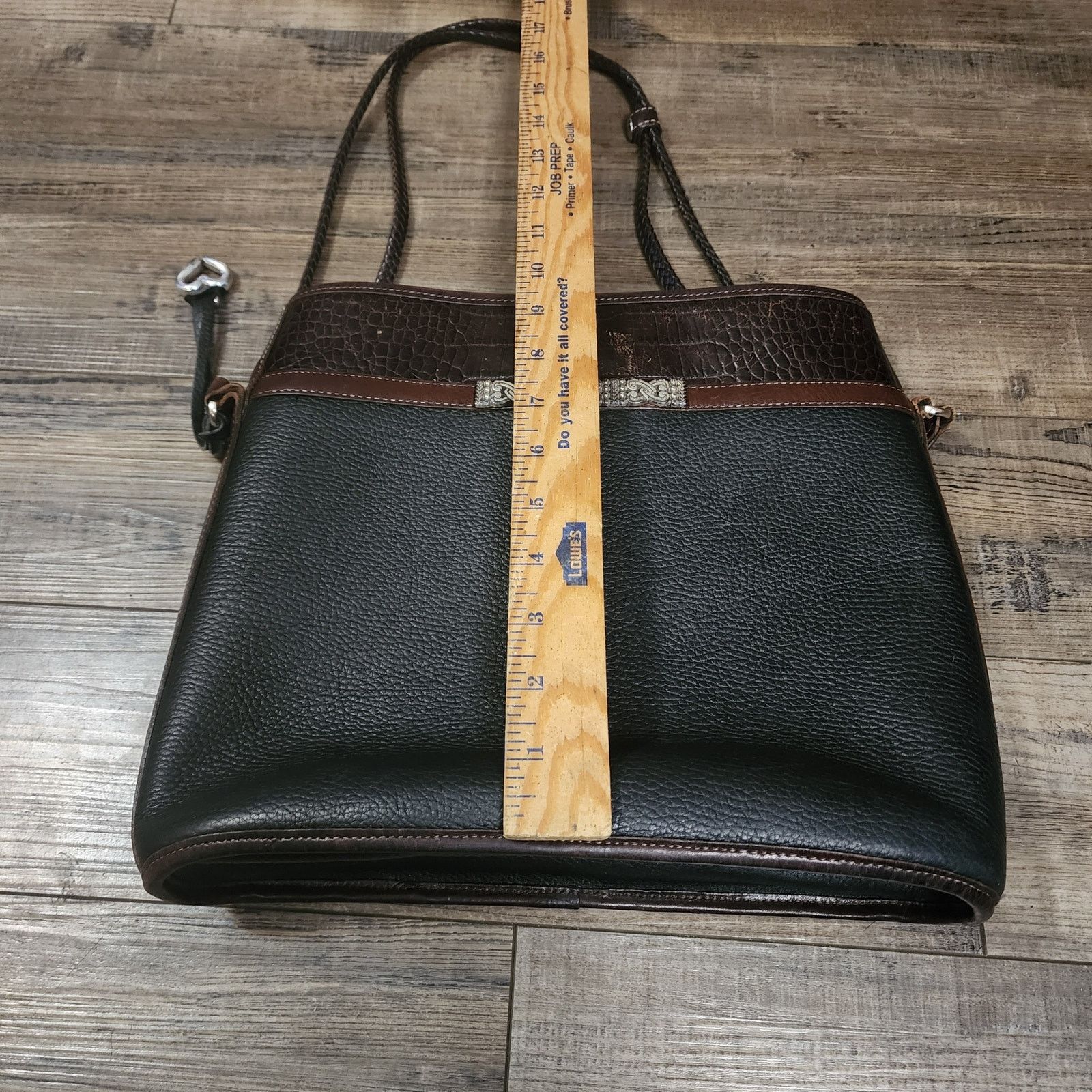 Brighton VTG Brighton handbag black and brown see pics worn spot E Size ONE SIZE - 3 Thumbnail
