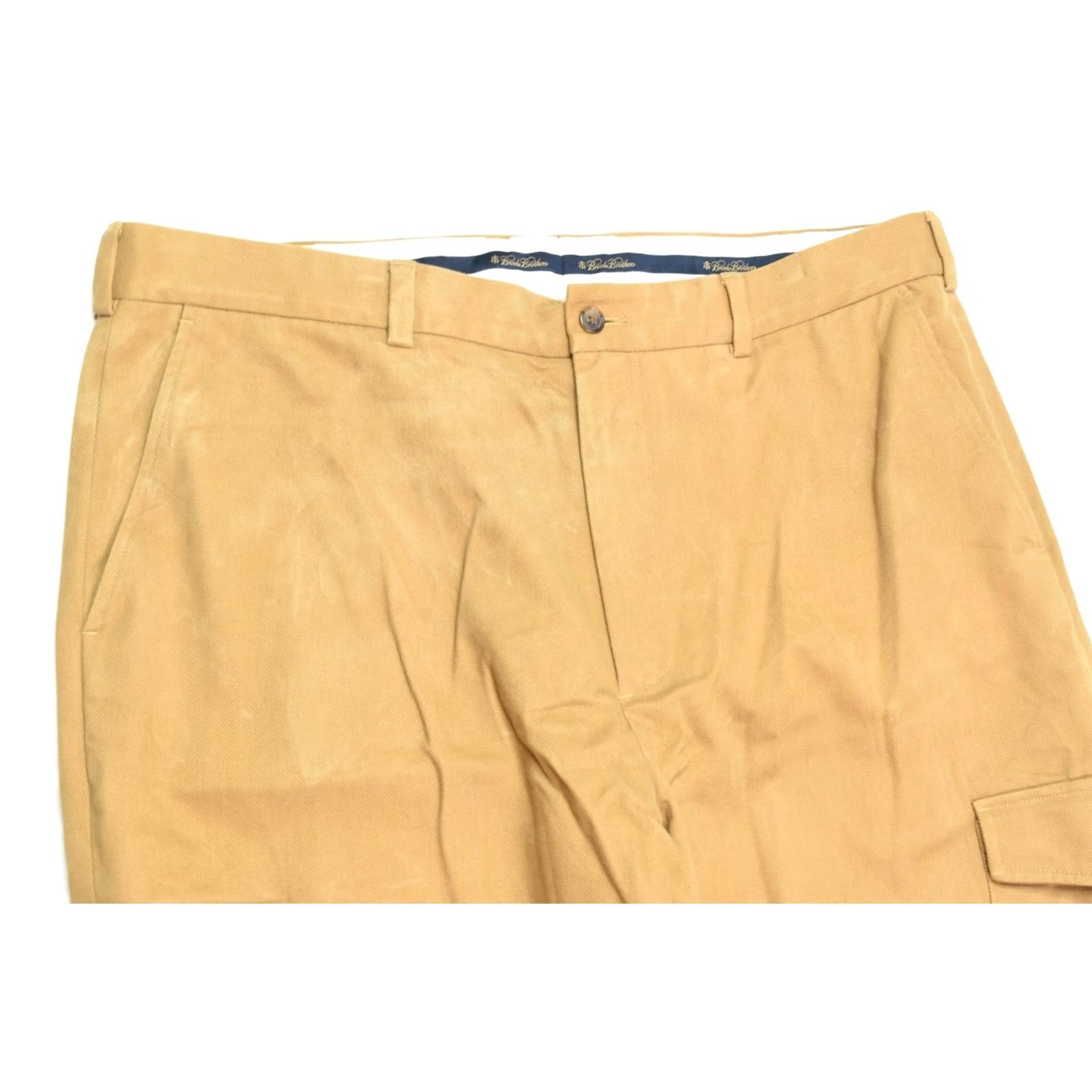 Brooks Brothers Brooks Brothers Cargo Chino Pants Mens 40x32 Beige Khaki Cotton Twill Classic Slashed Pocket Flat Front Regular Straight Seasonal Preppy Theme Mens Size US 40 / EU 56 - 3 Thumbnail