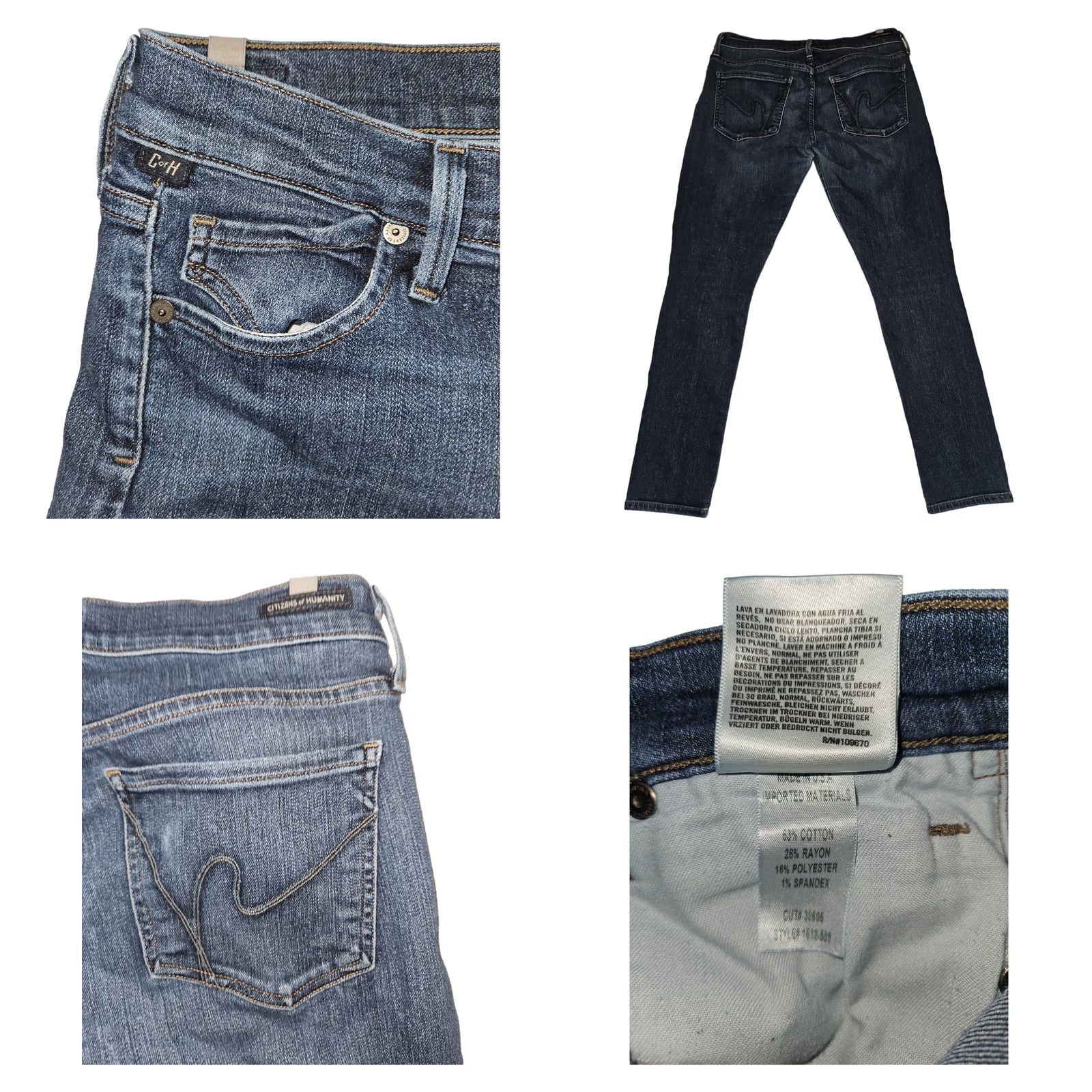 Citizens Of Humanity VINTAGE Citizens of Humanity Jeans 29 Womens Skinny Blue Denim Preppy Hipster Skinny Jeans 5-Pocket Womens Boys Girls? Size 29" - 8 Thumbnail