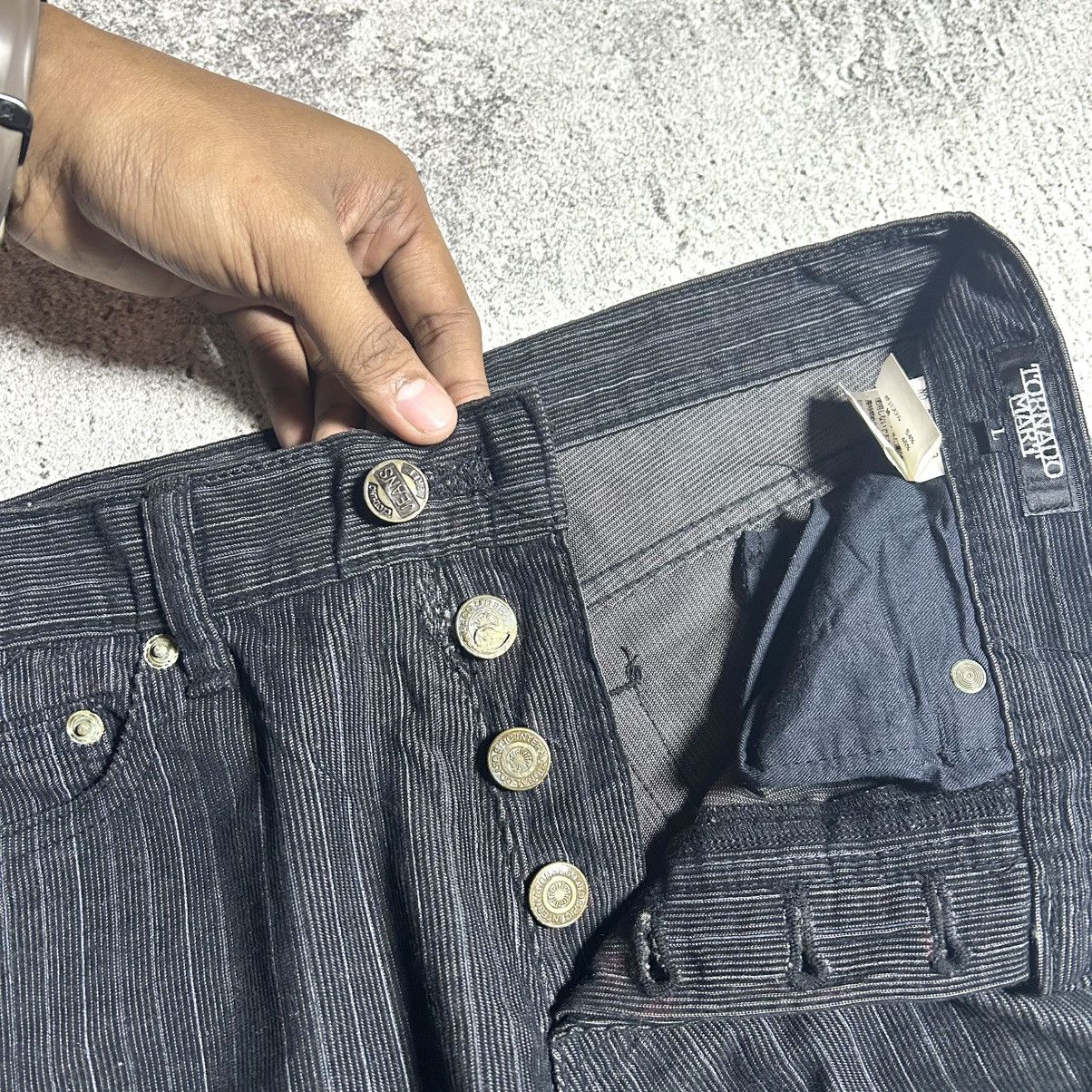 Tornado Mart Vintaage Tornado Mart Flared Stripe Corduroy Size US 30 / EU 46 - 16 Thumbnail