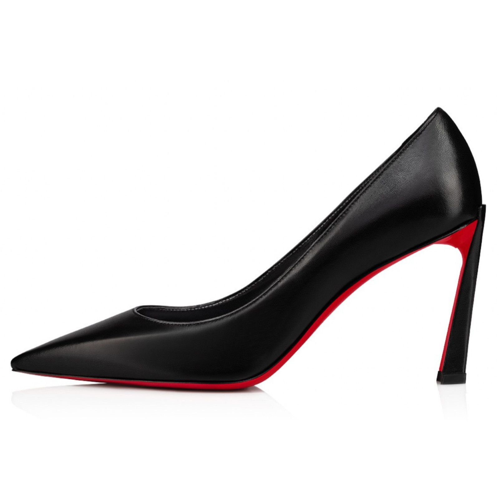 Christian Louboutin Condora 85 Black Kid Leather Pointed Toe Lower Heel Pump 35 Size US 5 / IT 35 - 3 Thumbnail