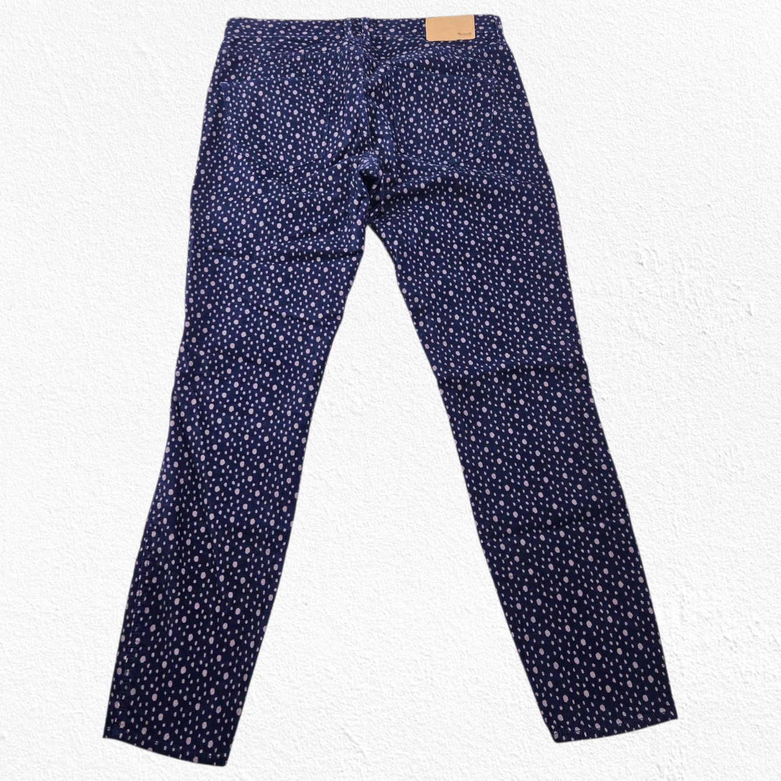 Madewell Madewell Navy Blue Polka Dot Skinny Pants Size 26 Size 26" / US 2 / IT 38 - 9 Thumbnail