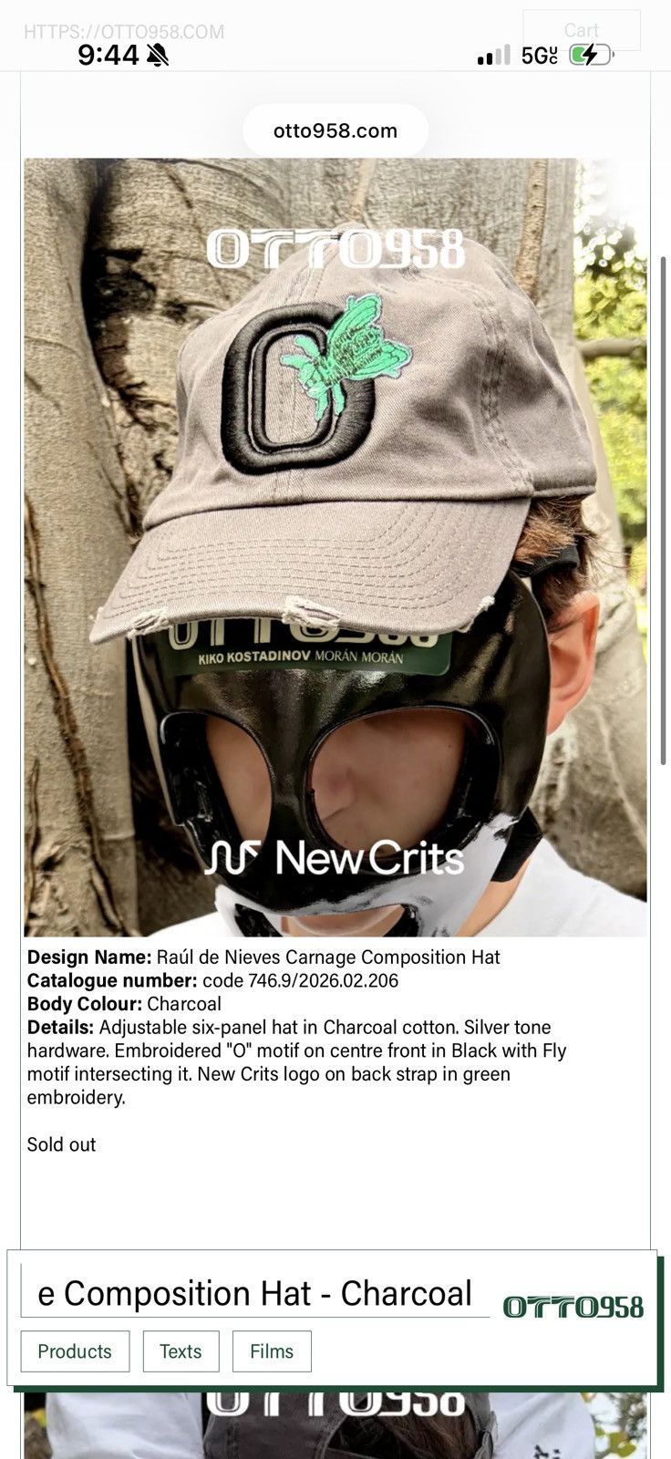 OTTO 958 Otto 958 x New Crits Raúl de Nieves Carnage Composition Hat Size ONE SIZE - 12 Thumbnail