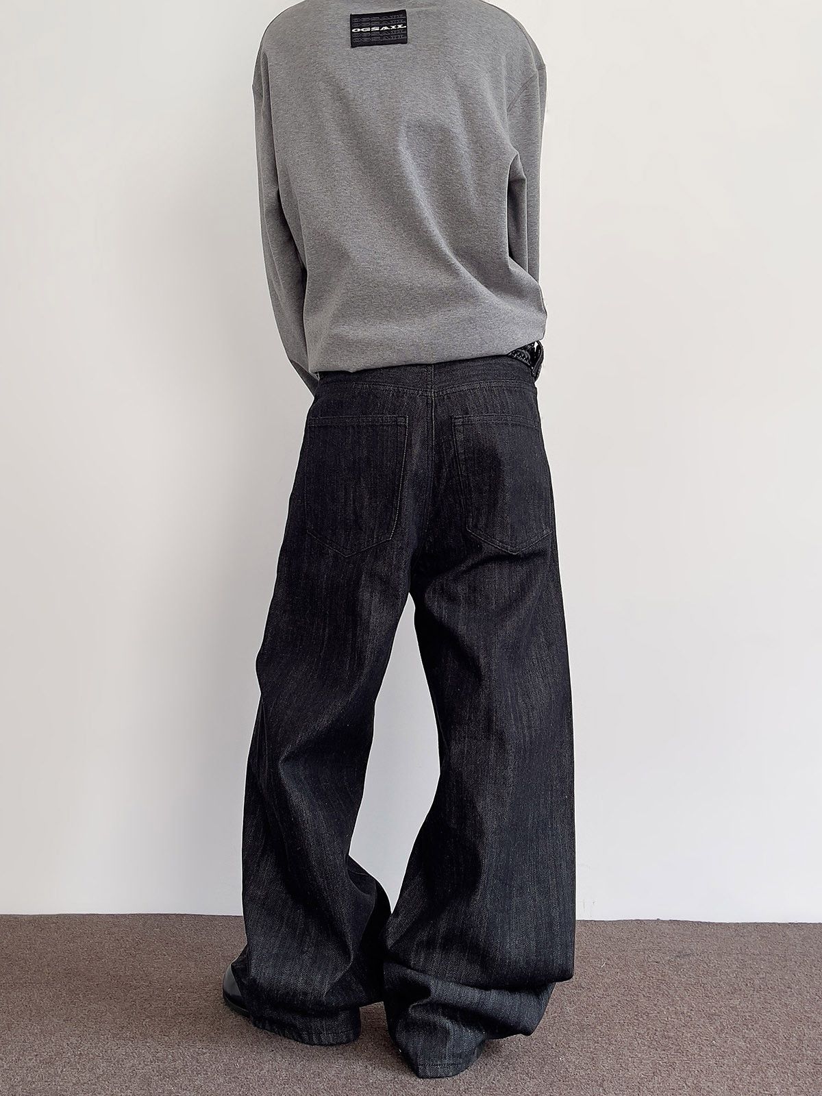 Japanese Brand Oversized Wide Leg Dark Wash Raw Denim Jeans Size US 28 / EU 44 - 5 Thumbnail