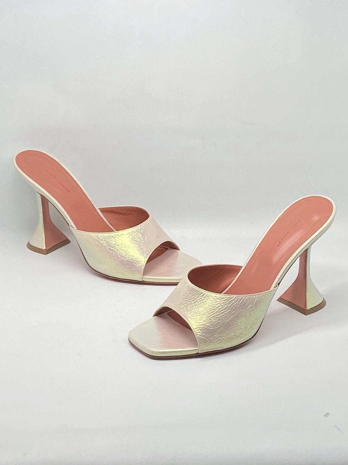 Amina Muaddi Amina Muaddi Lupita Holographic Leather Mule size 39 Size US 9 / IT 39 - 6 Thumbnail
