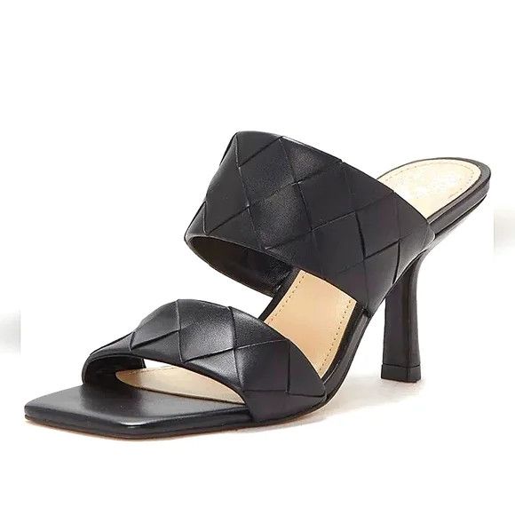 Vince Camuto Candiala Leather Heeled Slides Size US 9.5 / IT 39.5 - 1 Thumbnail