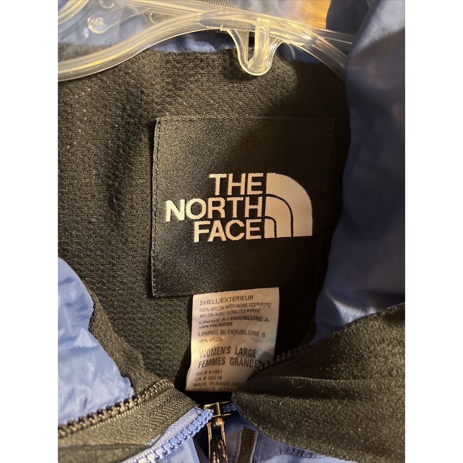 The North Face The North Face Womens L Blue Zip Nylon Polyester Winter Coat Size L / US 10 / IT 46 - 3 Thumbnail