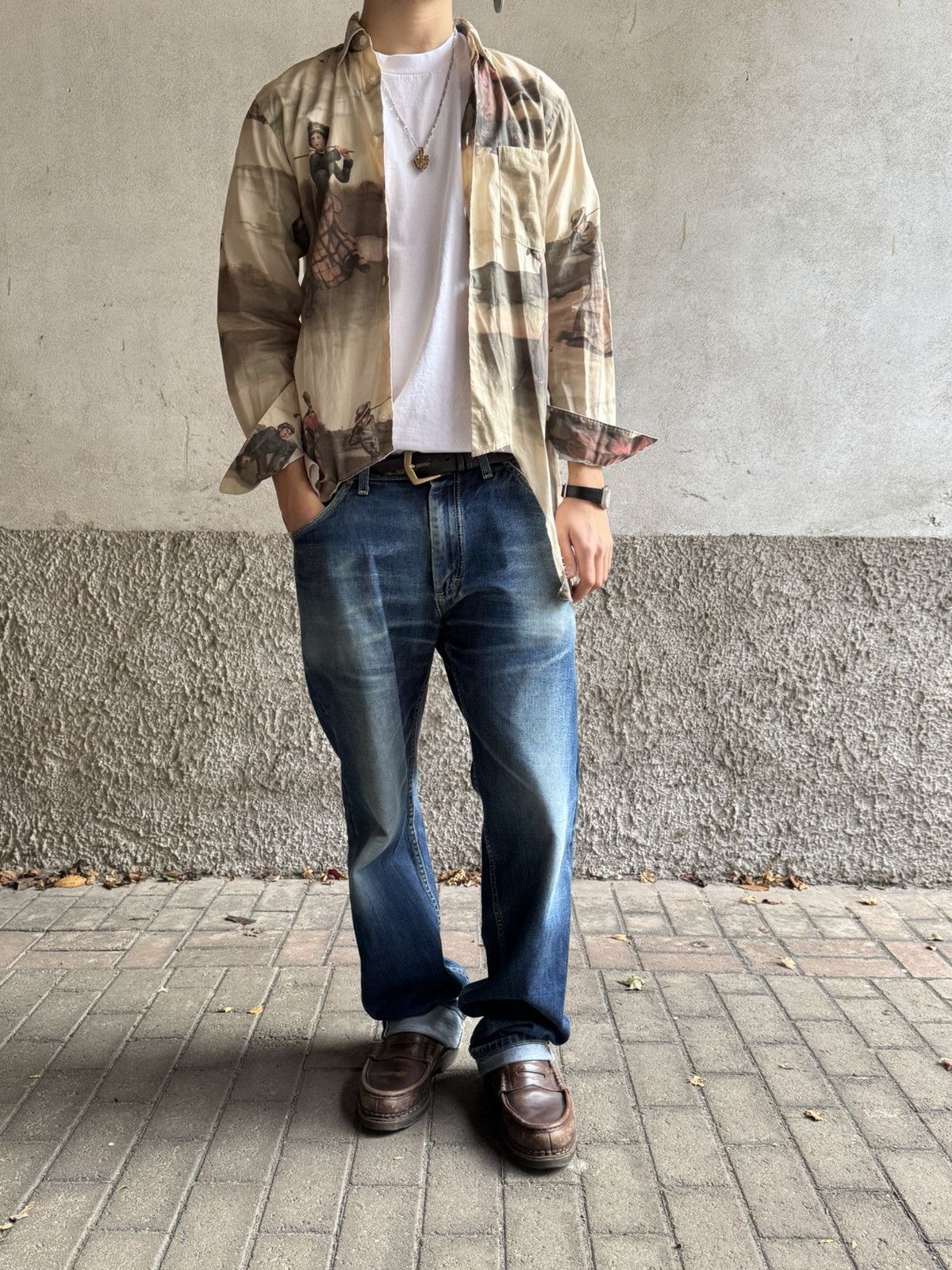 Comme des Garcons Homme Plus Comme Des Garcons Homme Plus asymmetric Cut Print shirt Size US XS / EU 42 / 0 - 12 Thumbnail