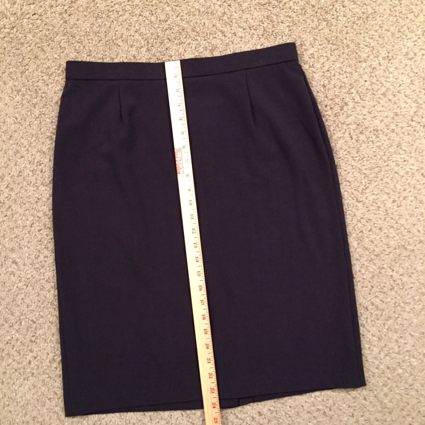 Vintage Preswick & Moore Skirt Knee Length Gray Size 12 Pencil Business Women Regular Unlined Zip Size 34" / US 12 / IT 48 - 4 Thumbnail