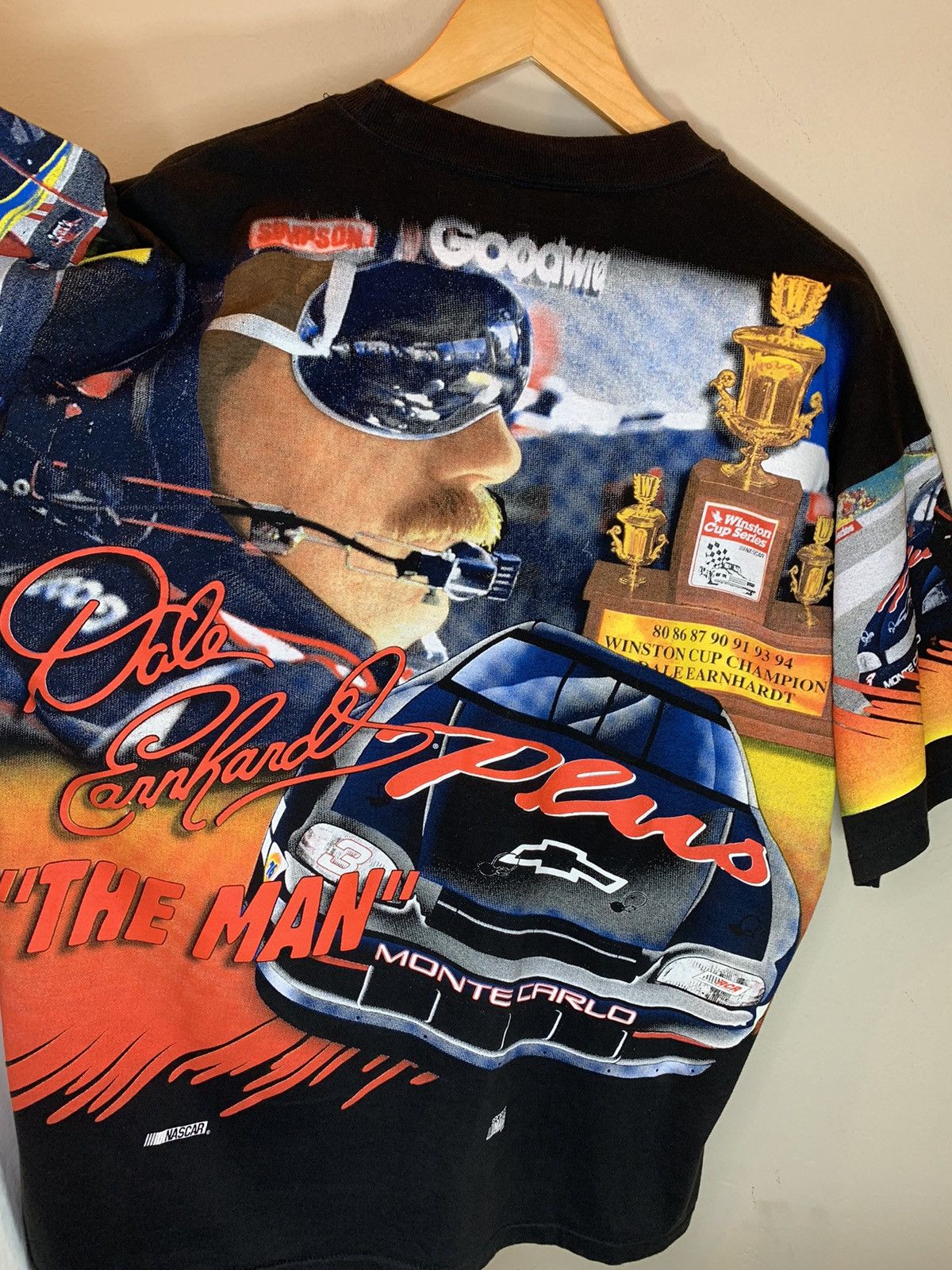 NASCAR *RARE* Vintage 90’s Dale Earnhardt NASCAR AOP Racing T-Shirt Size US L / EU 52-54 / 3 - 8 Thumbnail