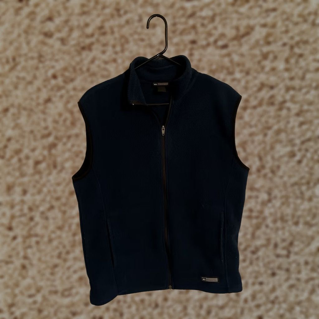 Vintage REI Co op Fleece Vest Jacket Dark Aqua Blue Polyester Men's Large L Size US L / EU 52-54 / 3 - 1 Thumbnail