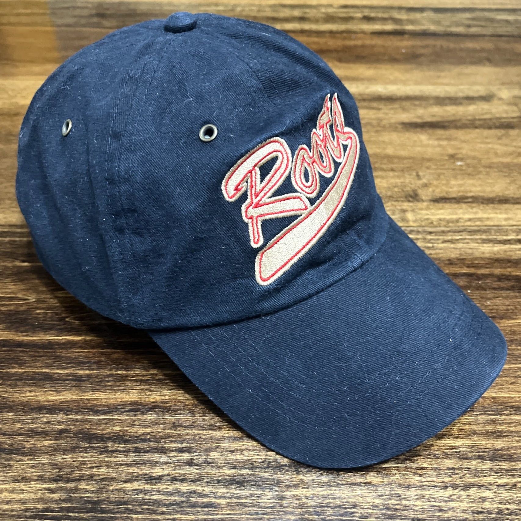 Roots Roots Hat Mens One Size Cad Navy Blue Cotton Baseball Cap Adjustable Casual Dad Outdoor Retro Style Baseball Cap Mens Size ONE SIZE - 7 Thumbnail