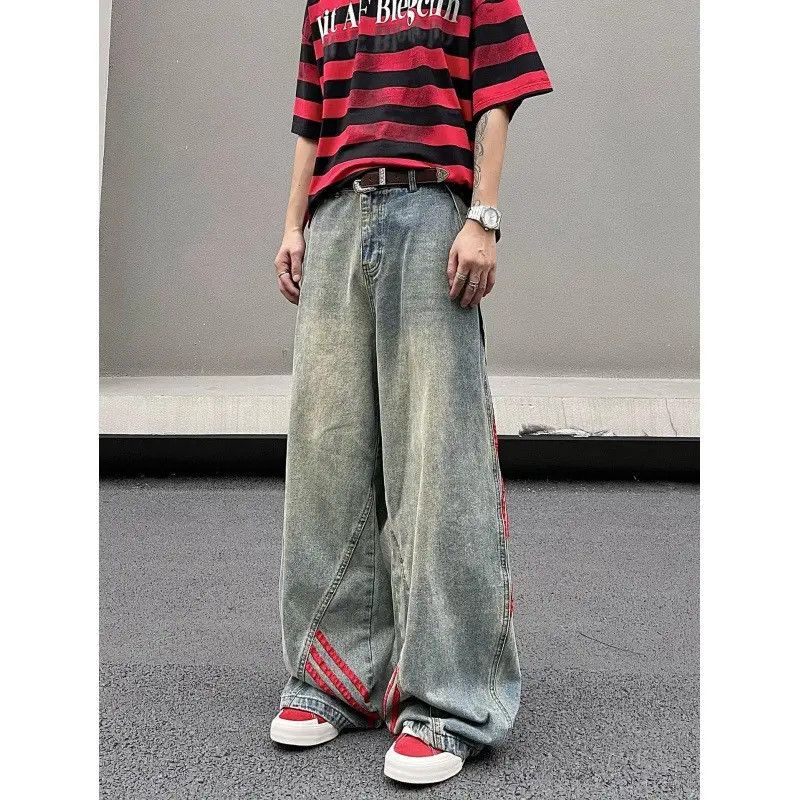 Japanese Brand × Jean Retro loose straight leg casual jeans Size US 32 / EU 48 - 1 Thumbnail
