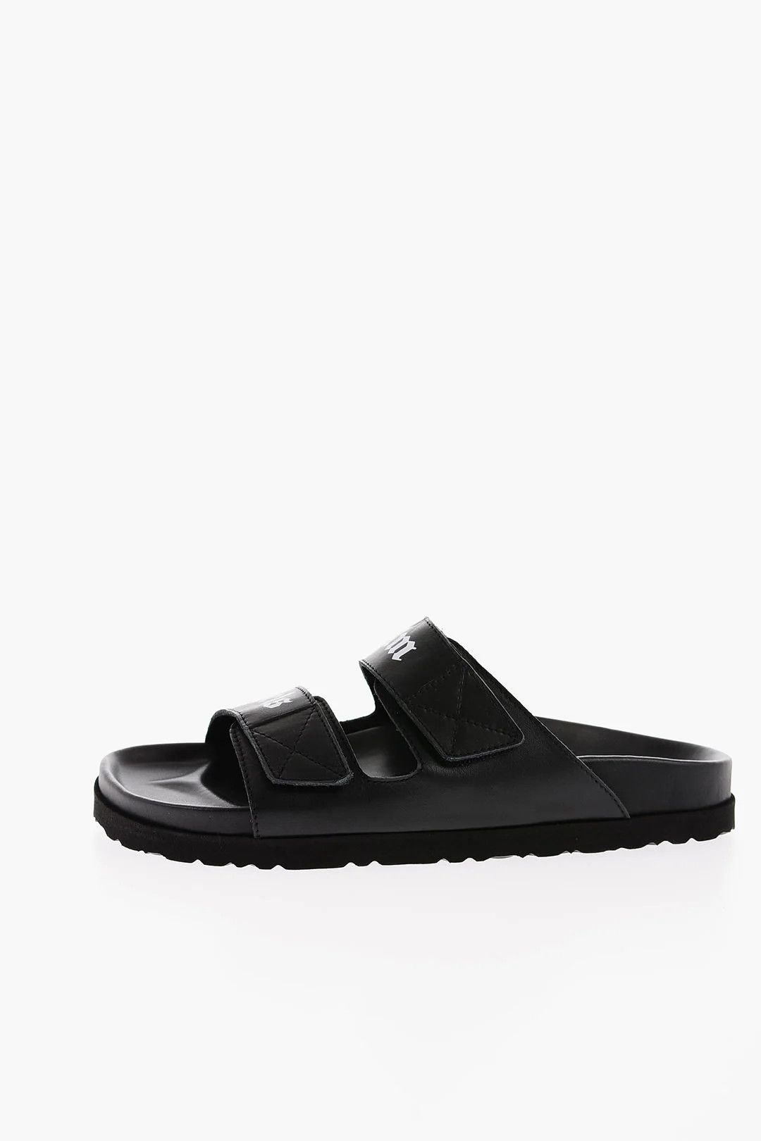 Palm Angels og1mm0326 Leather Sliders in Black Size US 5 / IT 35 - 1 Thumbnail