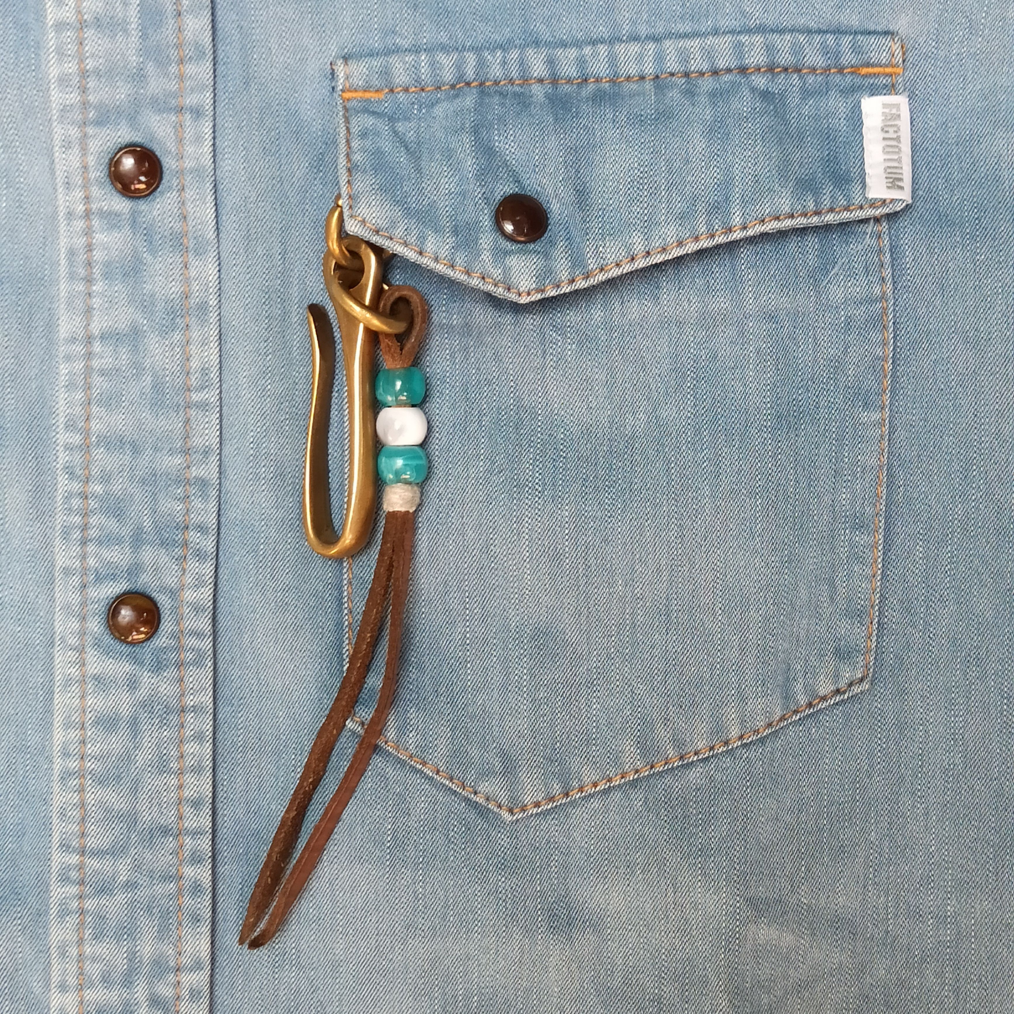 FACTOTUM × Japanese Brand Vintage long sleeve blue jeans shirt Factotum Size M / US 6-8 / IT 42-44 - 4 Thumbnail