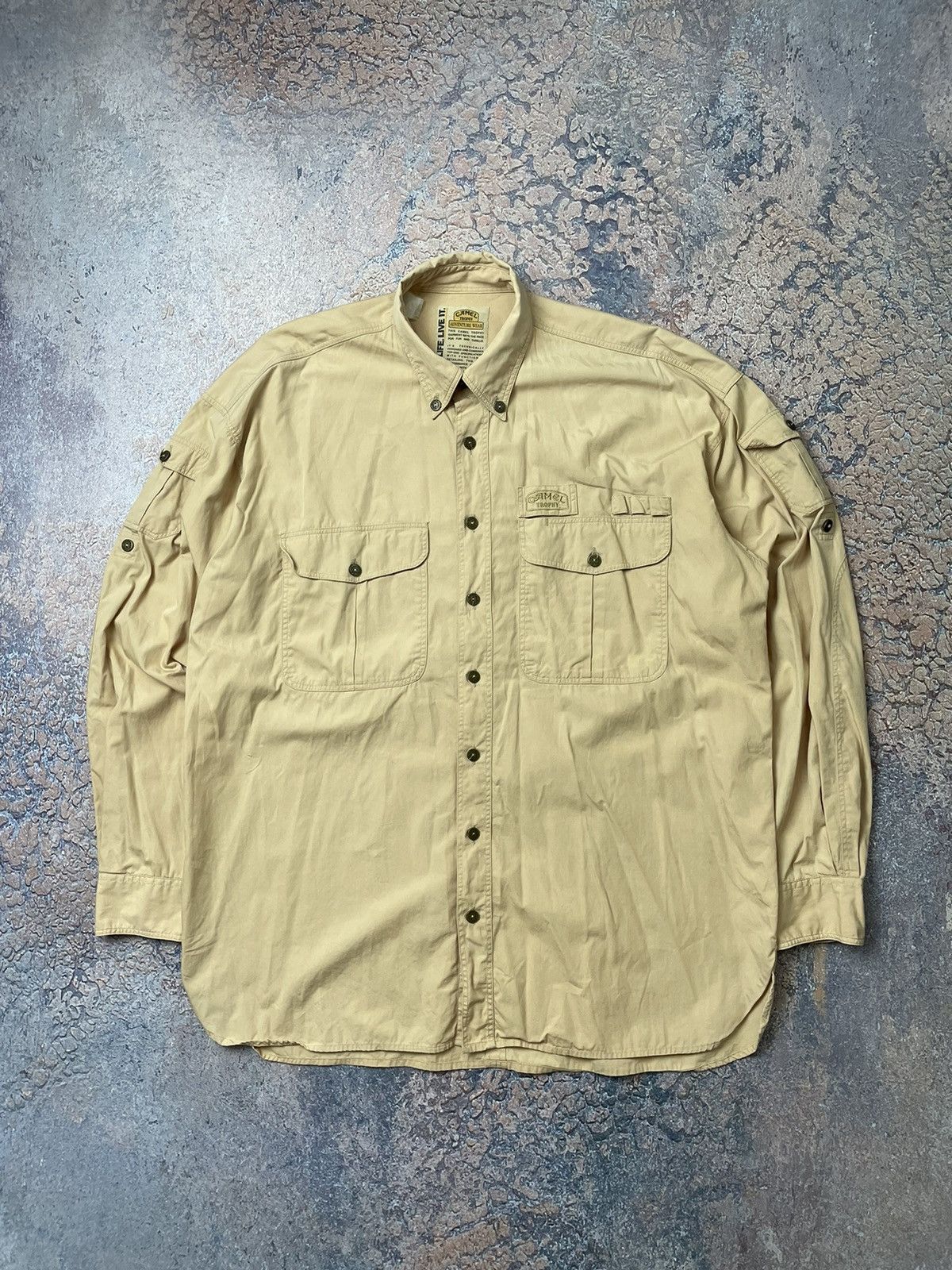 Camel Camel Trophy 90s Vintage Safari Desert Heavyweight Shirt Size US M / EU 48-50 / 2 - 1 Thumbnail
