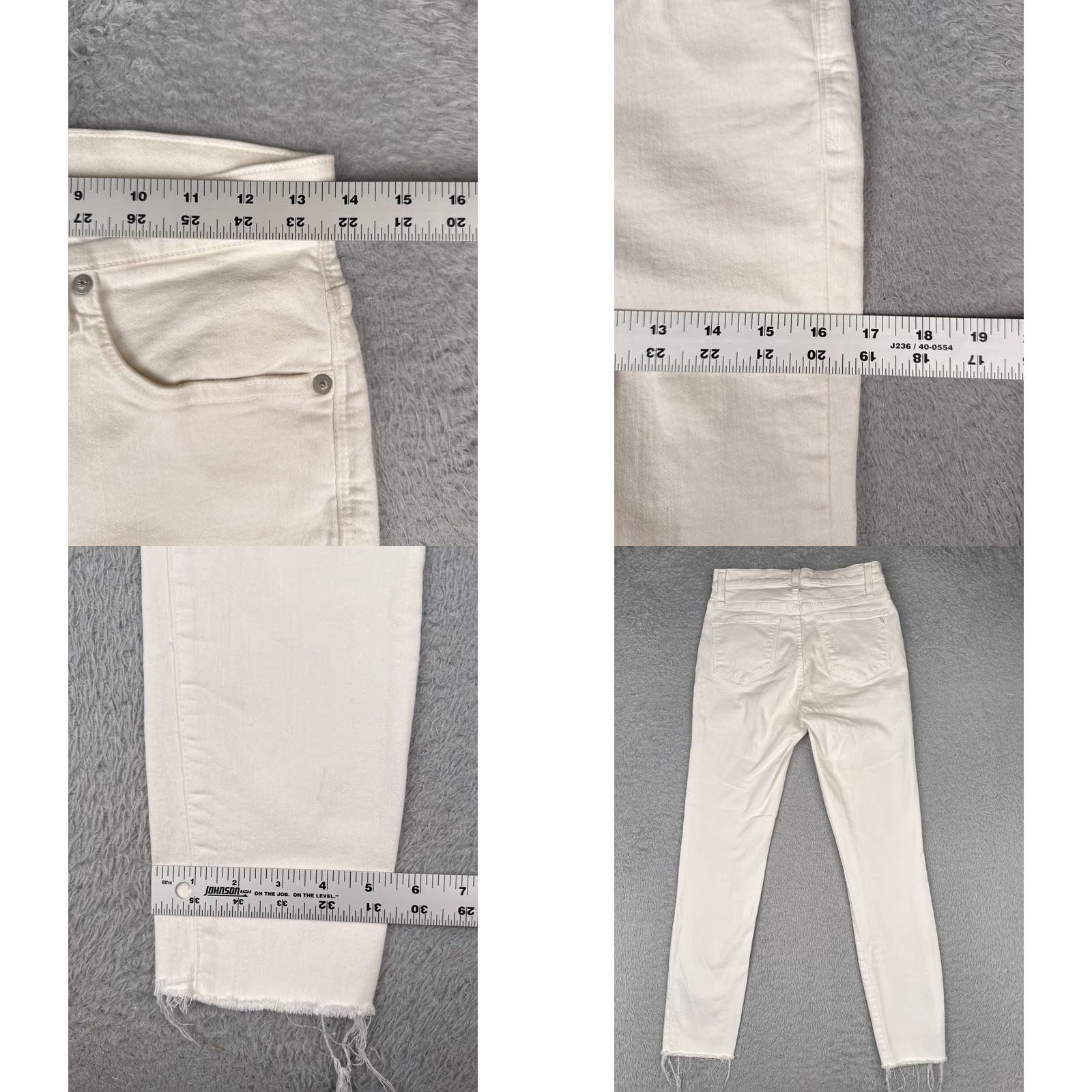 Madewell Madewell Jeans Women 27 White Distressed 9" High Riser Skinny Crop 27x26 Skinny Jeans | 5-Pocket Denim Casual Pants Womens Madewell Size 27" / US 4 / IT 40 - 9 Thumbnail
