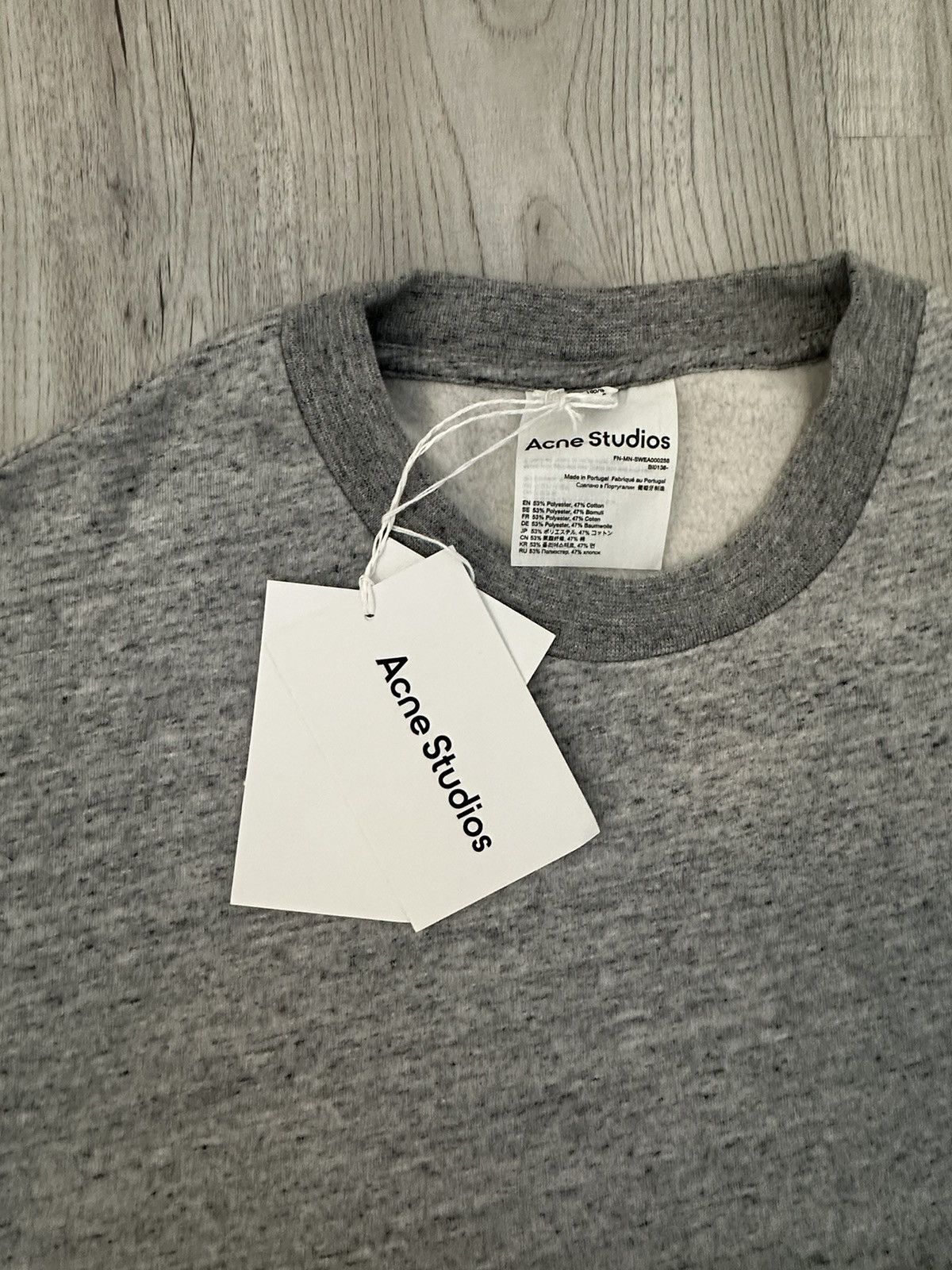Acne Studios Acne Studios Grey Fleece Crewneck Sweatshirt Size US M / EU 48-50 / 2 - 4 Thumbnail