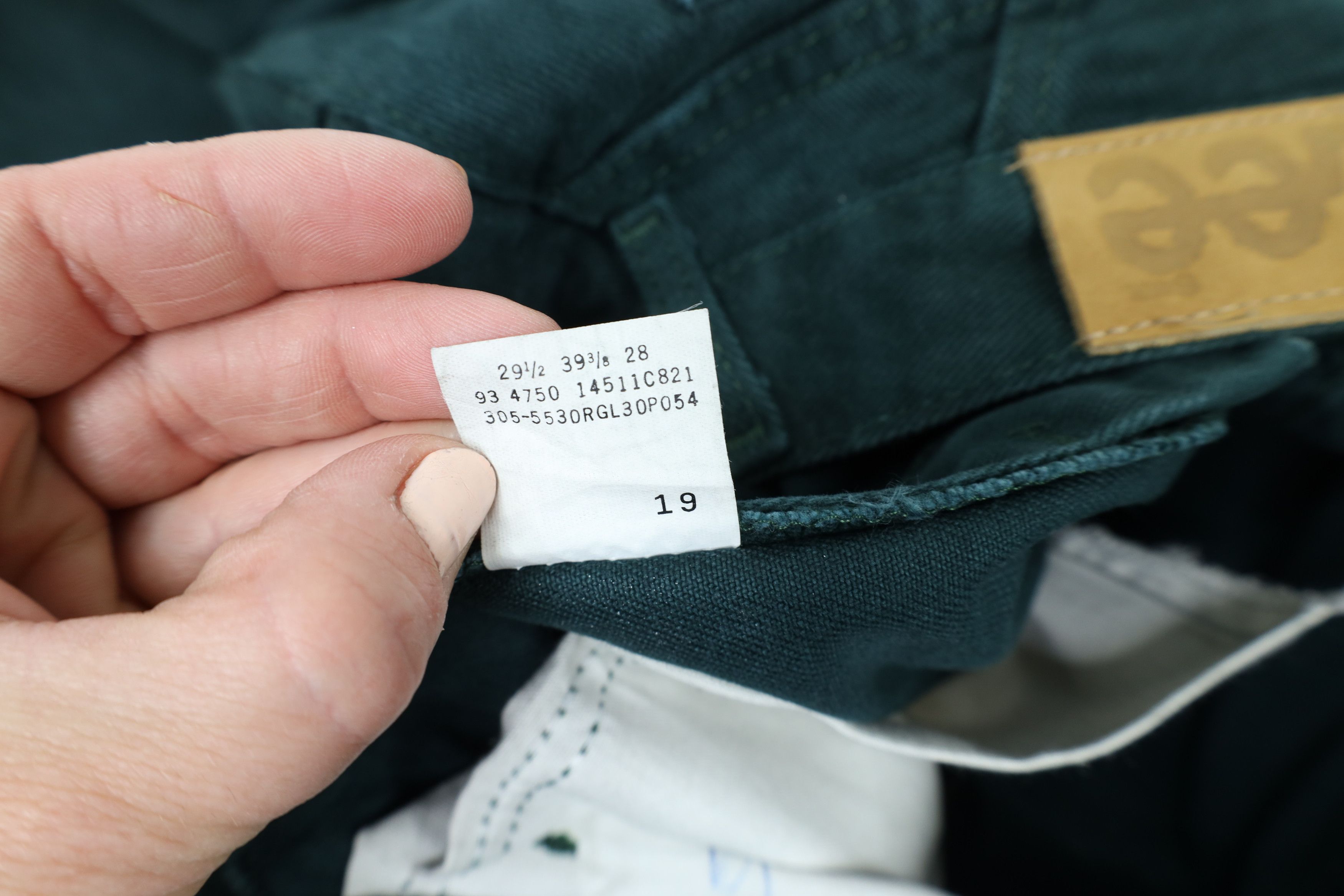 Lee × Vintage Deadstock Vintage 90s Lee Fit Tapered Leg Jeans Green USA Size 34" / US 12 / IT 48 - 8 Thumbnail