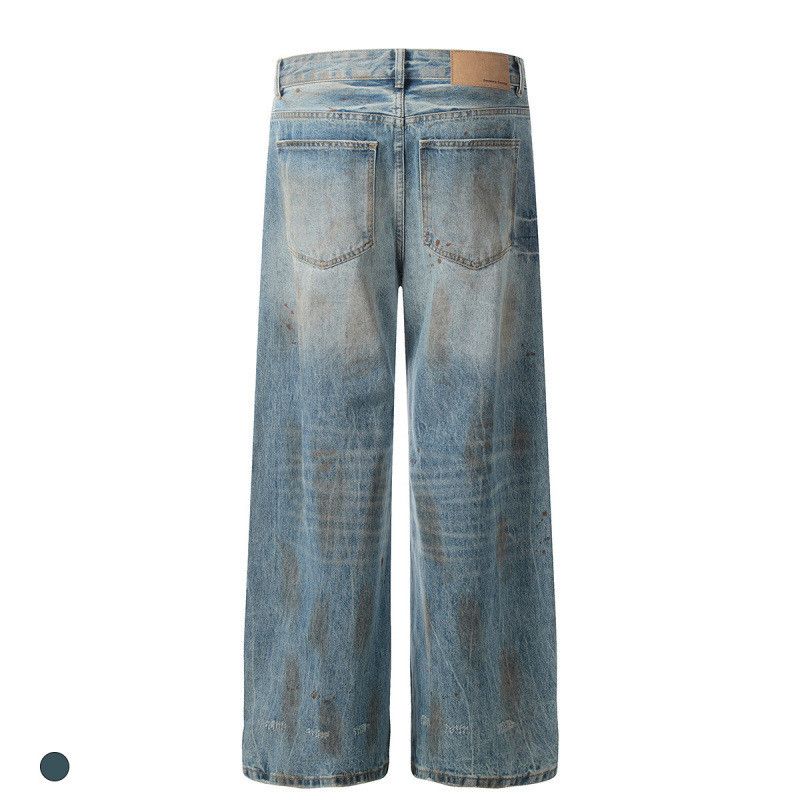 Japanese Brand × Jean Retro loose straight leg ripped jeans Size US 32 / EU 48 - 3 Thumbnail