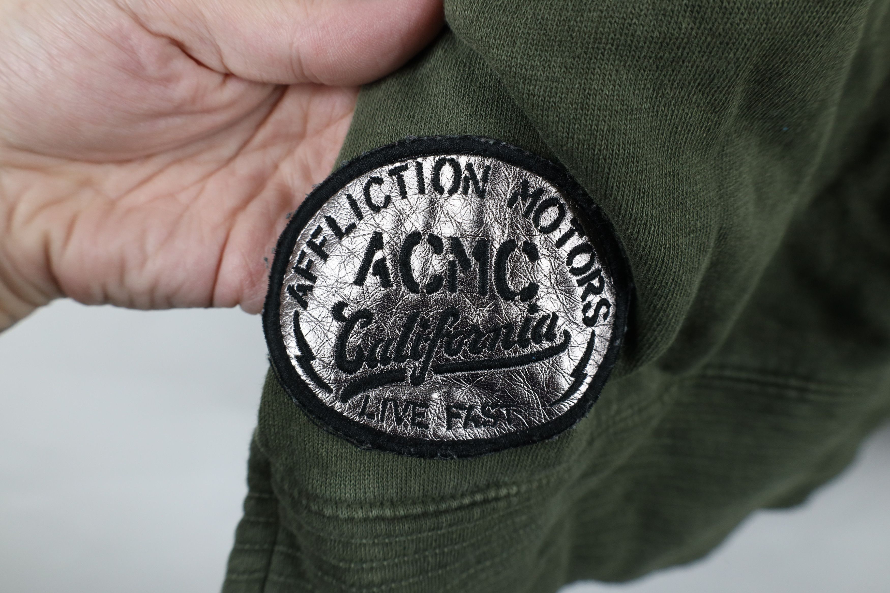 Affliction × Vintage Vintage Affliction Out Metallic Ribbed UFC MMA Hoodie Green Size US XL / EU 56 / 4 - 13 Thumbnail