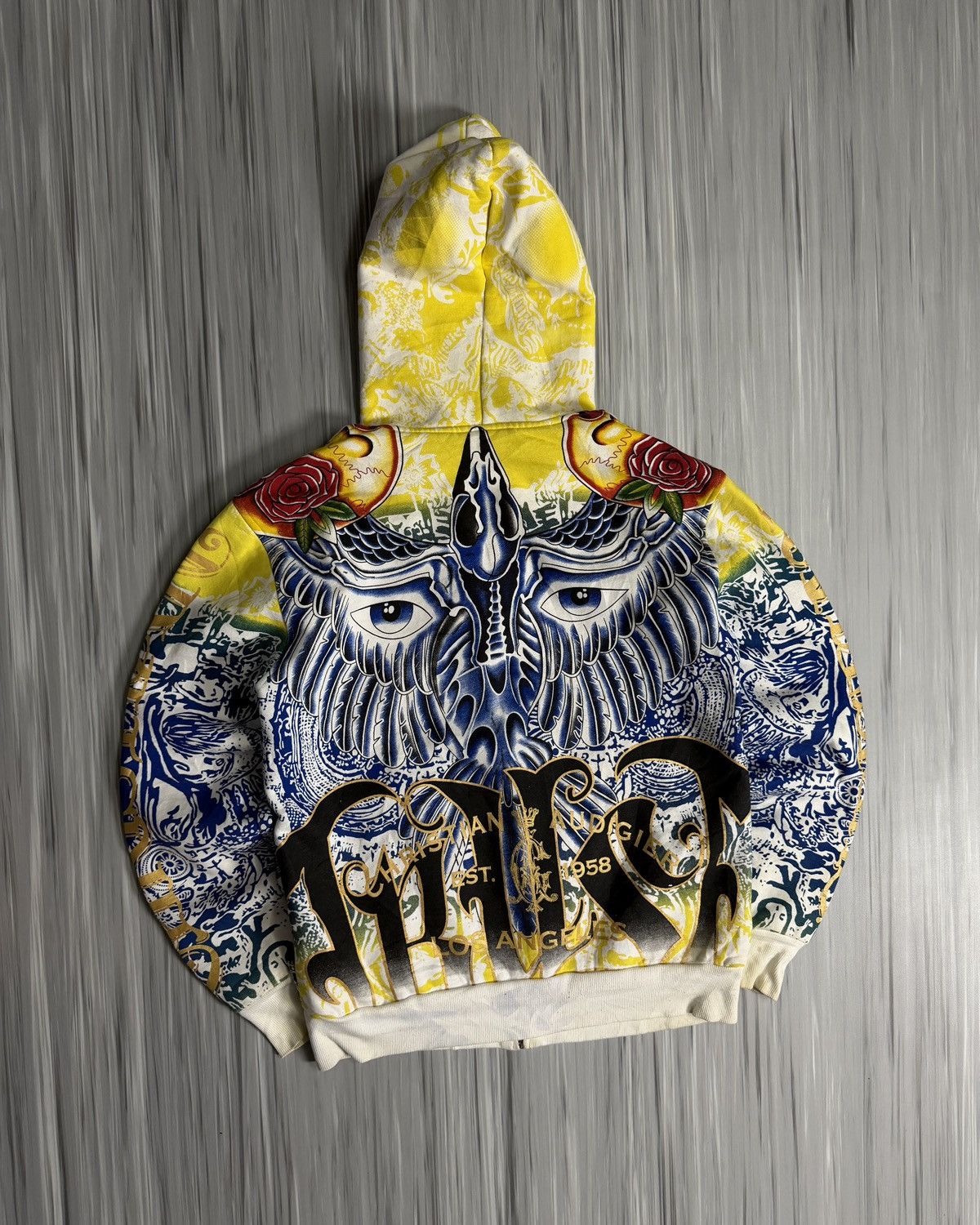 Christian Audigier Christian Audigier Y2K All Over Print Graphic Zip Hoodie Size US XS / EU 42 / 0 - 8 Thumbnail