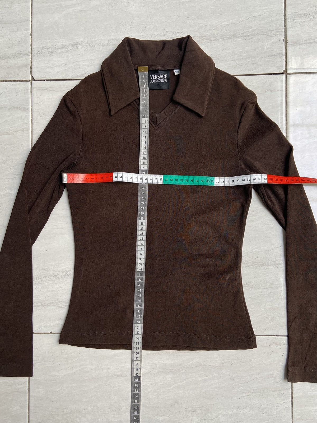 Versace Versace Jeans Couture Brown T-shirt Size XXS / US 00 / IT 34 - 7 Thumbnail