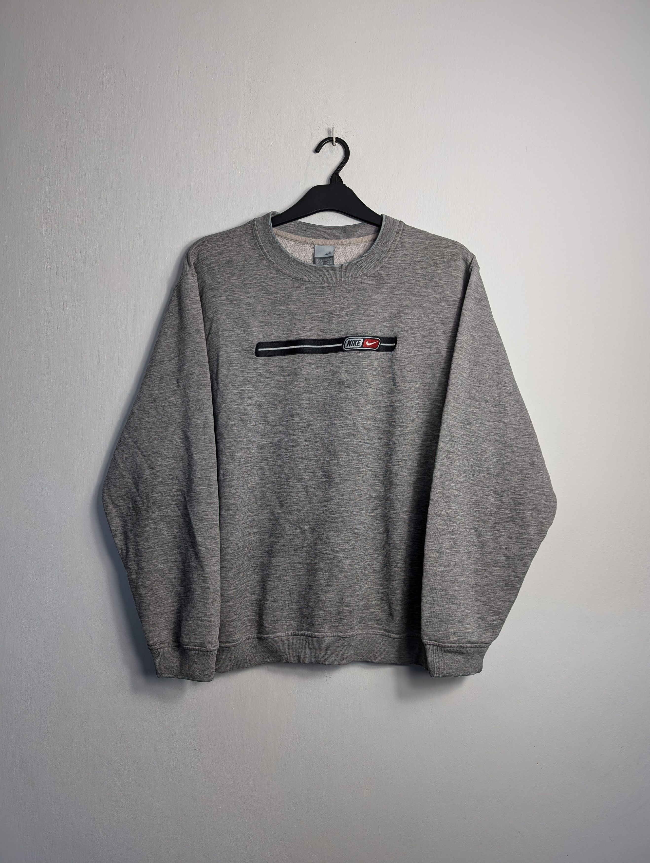 Vintage 00s Grey Nike Crewneck Sweatshirt Spell Out y2k