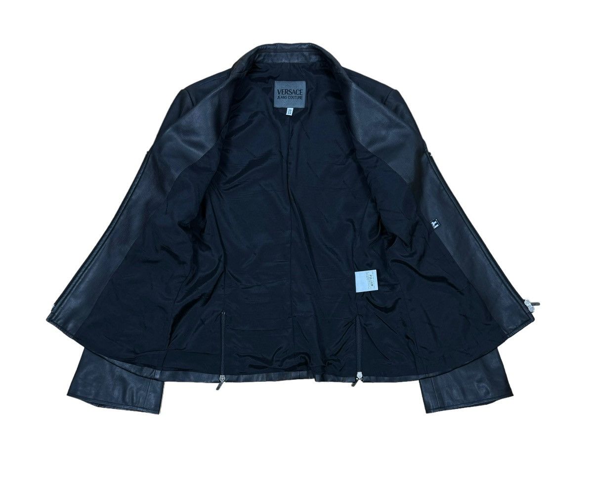 Versace Jeans Couture × Vintage Vintage Versace Jeans Couture Rubberized Jacket size IT 44 Size M / US 6-8 / IT 42-44 - 13 Thumbnail