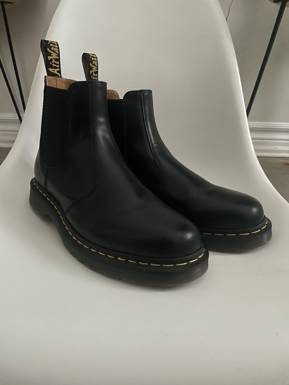 Dr. Martens Dr. Marten Yellow Stitch Leather Boot Size US 10 / EU 43 - 2 Thumbnail