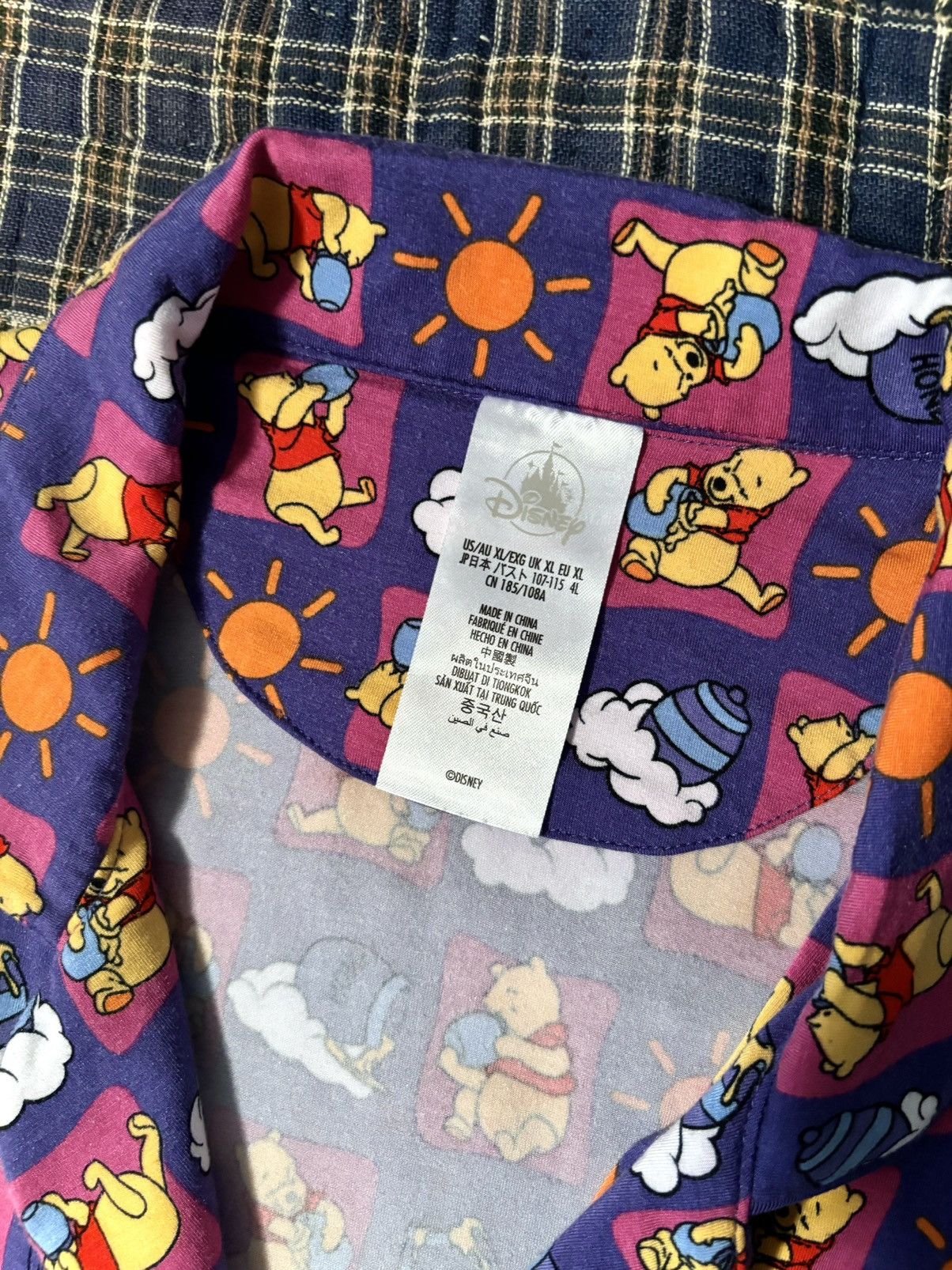Disney Winnie the Pooh Disney Button-Up Loungewear Sleep Shirt Top Size XL / US 12-14 / IT 48-50 - 3 Thumbnail