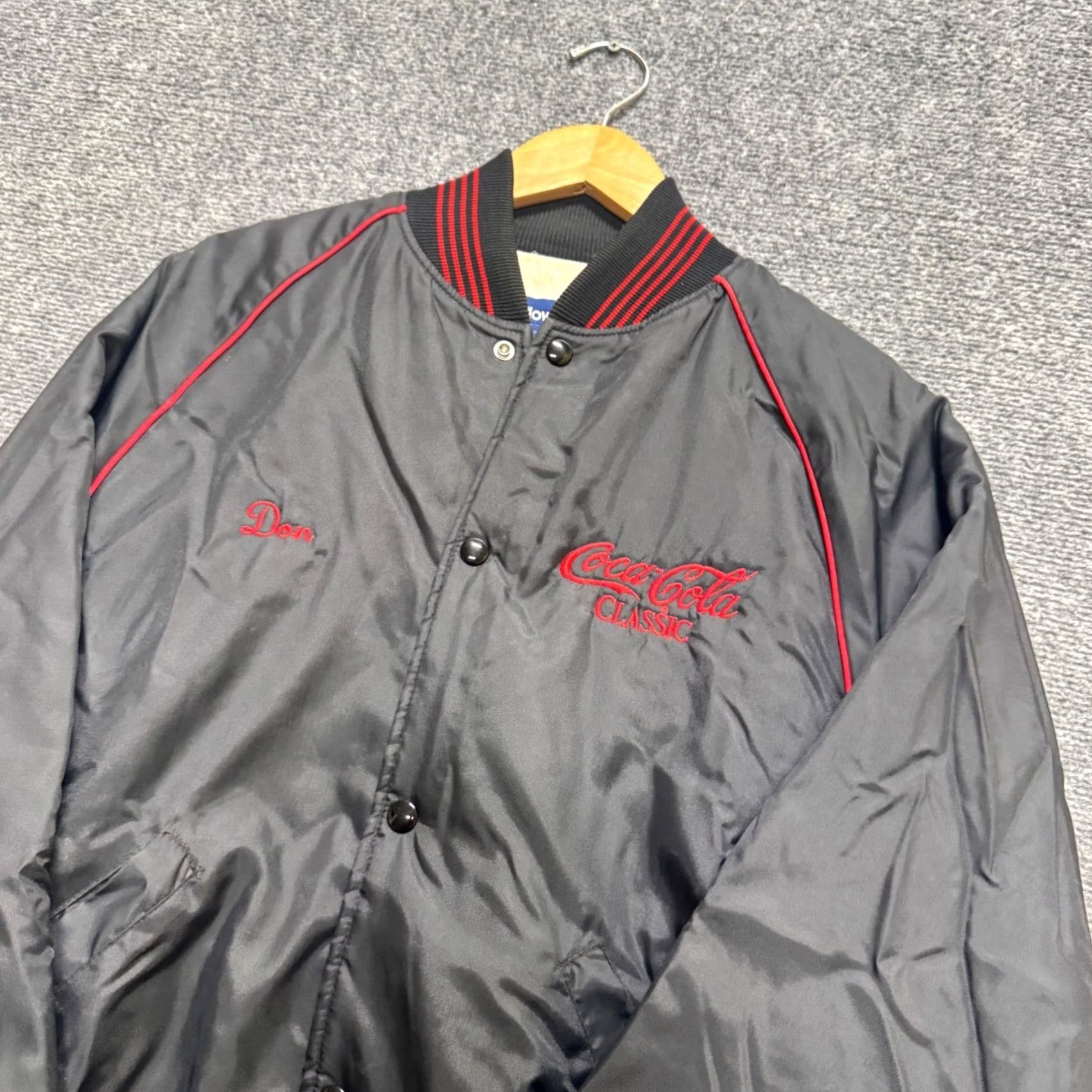 Holloway VTG Coca-Cola's Jacket Bomber Black XL Men’s USA Made Snap Up Varsity Holloway Huffe? Size US XL / EU 56 / 4 - 2 Thumbnail