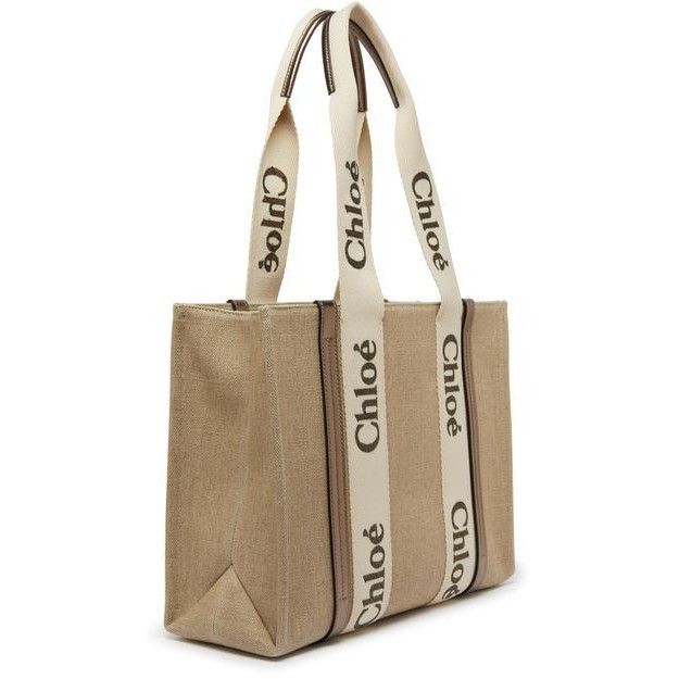 Chloe Chloe Medium Shiny Gray Raffia-Effect Tote Bag New & Authent Size ONE SIZE - 2 Thumbnail