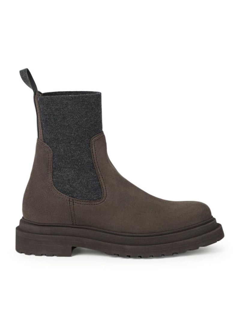 Brunello Cucinelli SUEDE BOOT WITH MESH INSERT Size US 10 / IT 40 - 1 Thumbnail