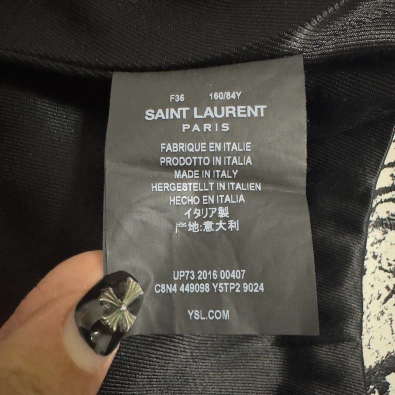 Saint Laurent Paris saint Laurent paris16 FW painted knight leather jacket 25 Size XS / US 0-2 / IT 36-38 - 4 Thumbnail