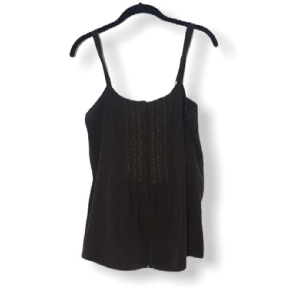 Joie Joie Silk Boho Tank Top Women’s Size Small Brown Beaded Butt Size S / US 4 / IT 40 - 2 Thumbnail