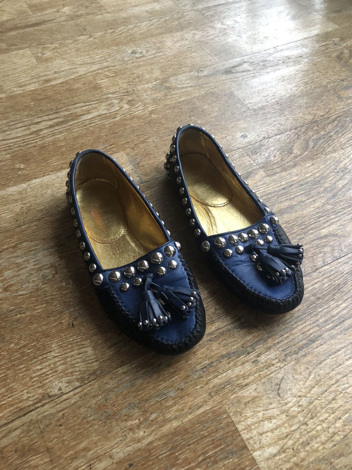 Prada VINTAGE PRADA LEATHER SLIP ON SHOES SANDALS Size US 5.5 / IT 35.5 - 4 Thumbnail