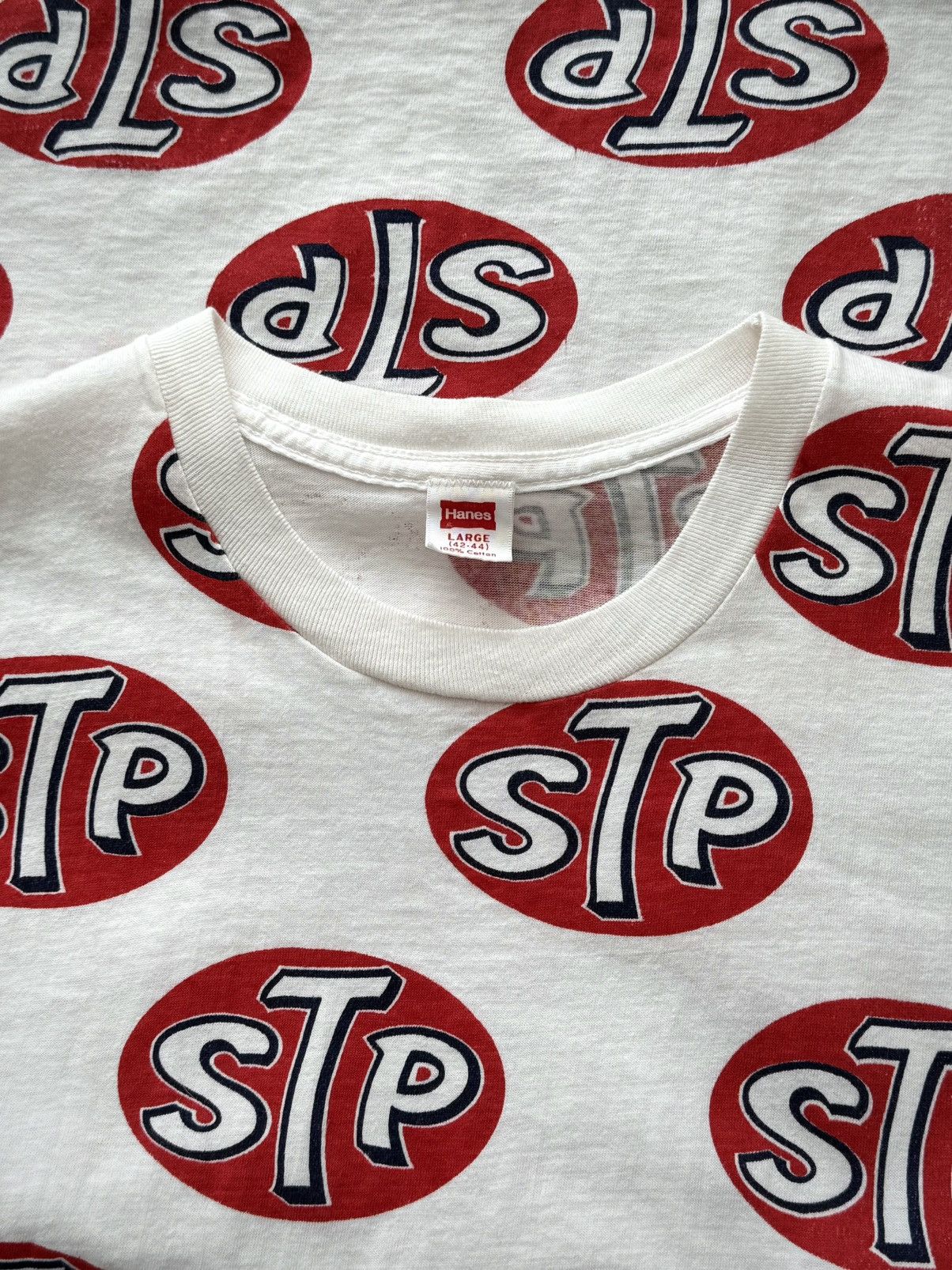 1970s Vintage Hanes ‘STP’ All Over Print T-Shirt