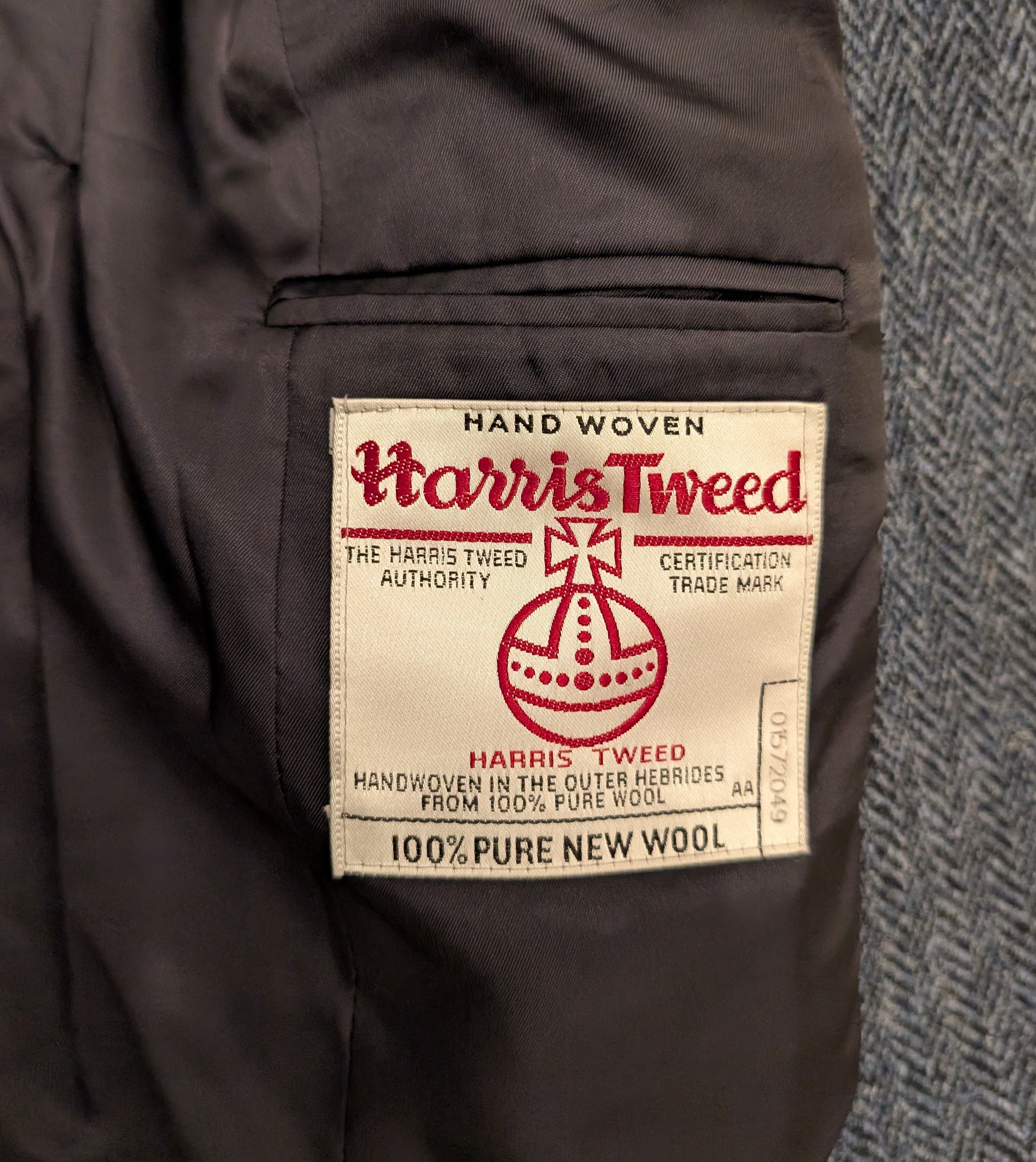 Harris Tweed Thomas Wages Harris Tweed Herringbone Sport Coat Made in USA Size 38R - 4 Thumbnail