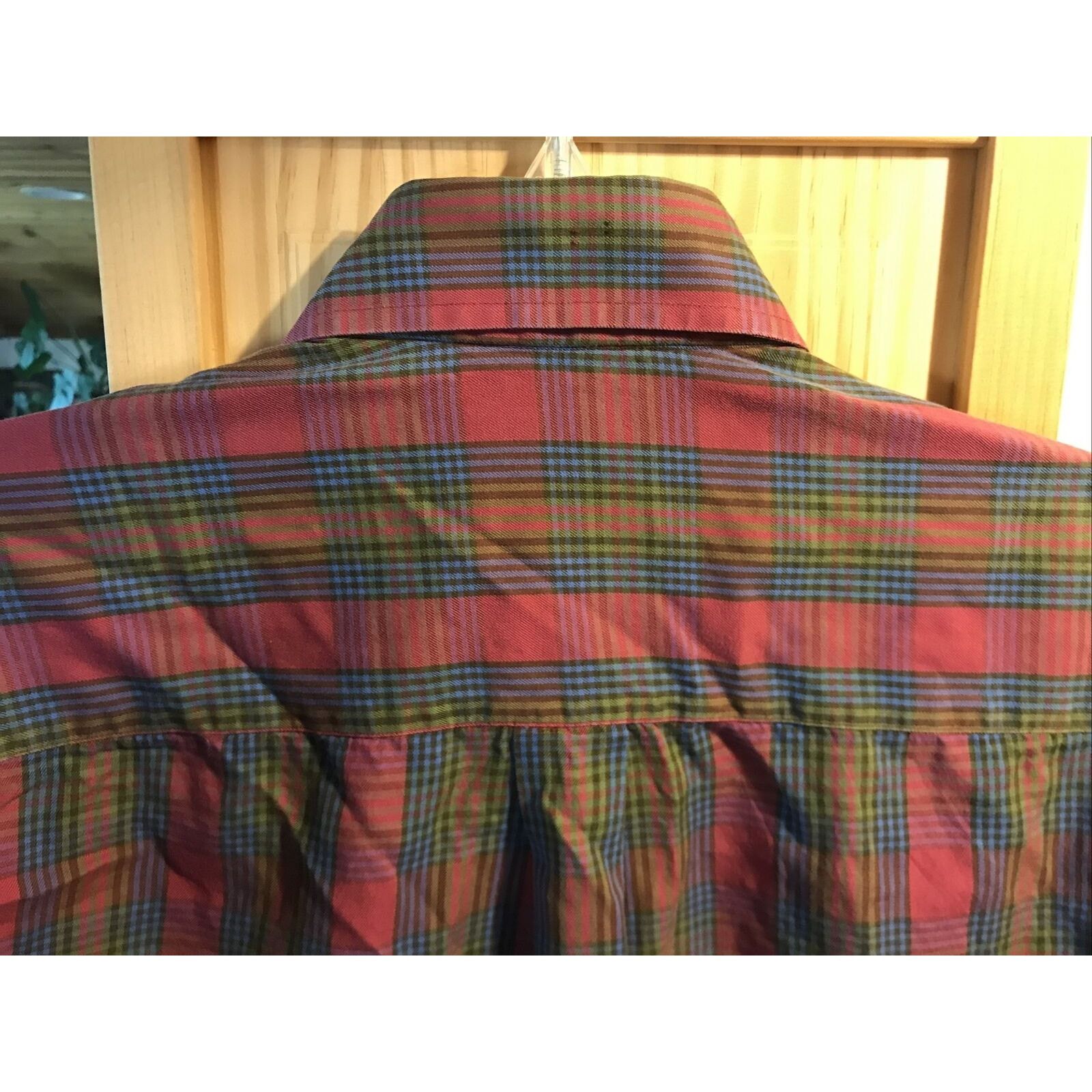 Burberry Burberry London Men’s M Red Plaid Long Sleeve Cotton Shirt Size US M / EU 48-50 / 2 - 11 Thumbnail