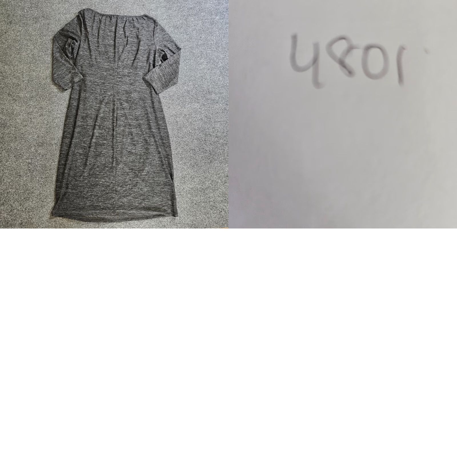 Ralph Lauren Lauren Ralph Lauren Dress Women 16 Gray 3/4 Sleeve Knit Faux Wrap Boat Neck Career Cocktail Dress Size XXL / US 16-18 / IT 52-54 - 8 Thumbnail