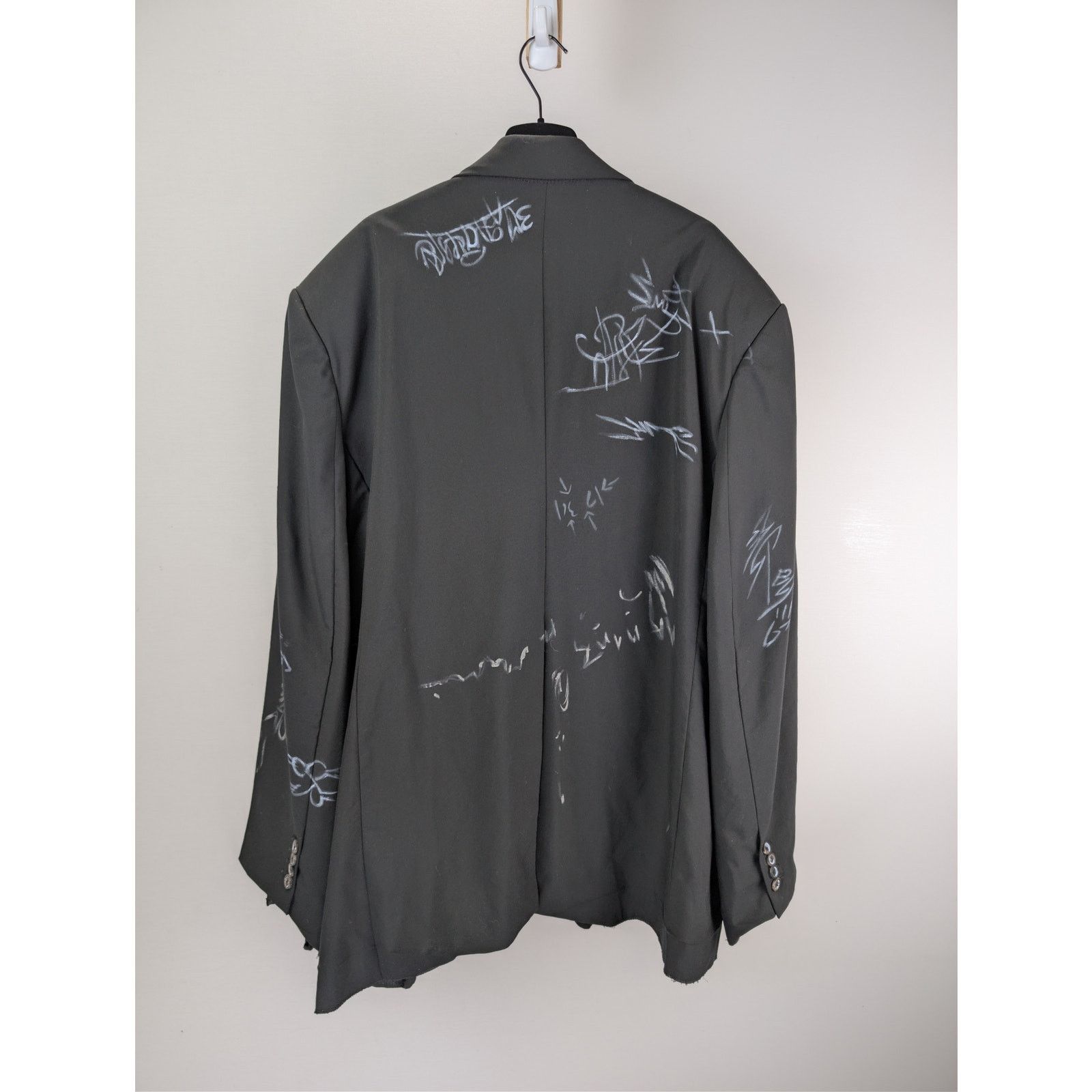 Balenciaga o1rshd1 Fluid Wool Barathea Skater Tailored Jacket in Black Size US M / EU 48-50 / 2 - 14 Thumbnail